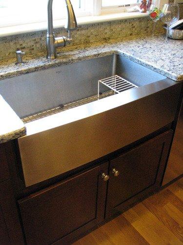 KRAUS Standart Pro 33-Inch Flat Apron Front Farmhouse 16-Gauge Single Bowl Stainless Steel Kitchen Sink, KHF410-33 - Customer Photo 1
