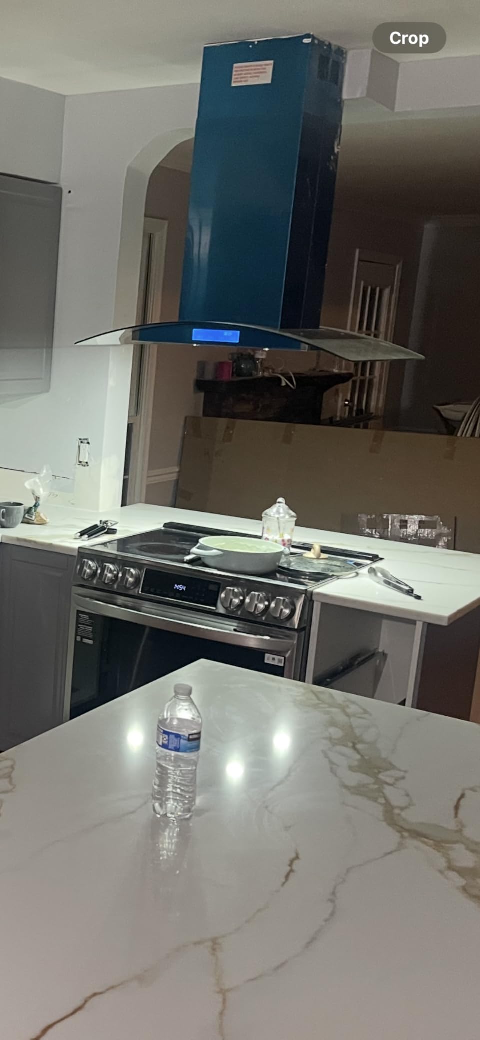 COSMO COS-668ICS900 36 in. Lumin Collection 380 CFM Ducted Island Range Hood, Soft Touch Controls, LED Lights, Stainless Steel - Customer Photo 2