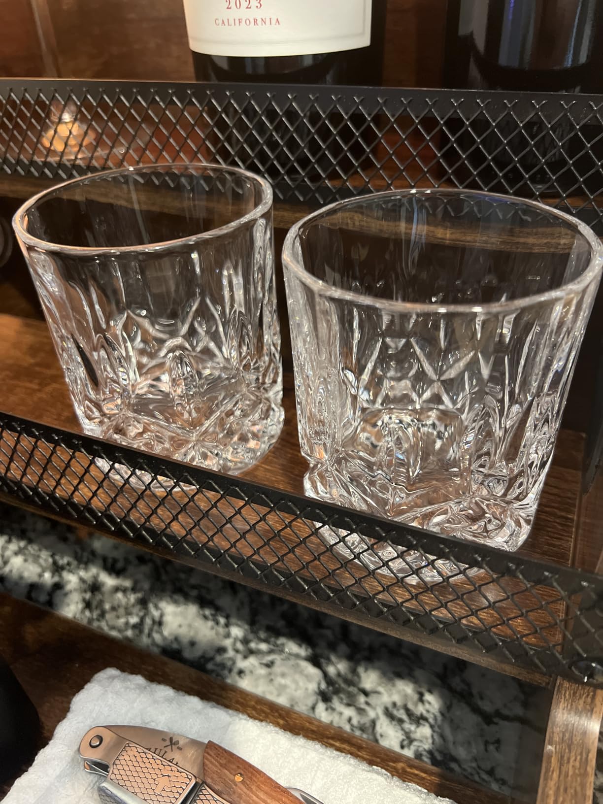 KANARS Old Fashioned Whiskey Glasses with Luxury Box - 10 Oz Rocks Barware For Scotch, Bourbon, Liquor and Cocktail Drinks - Set of 4 - Men Gift - Customer Photo 2