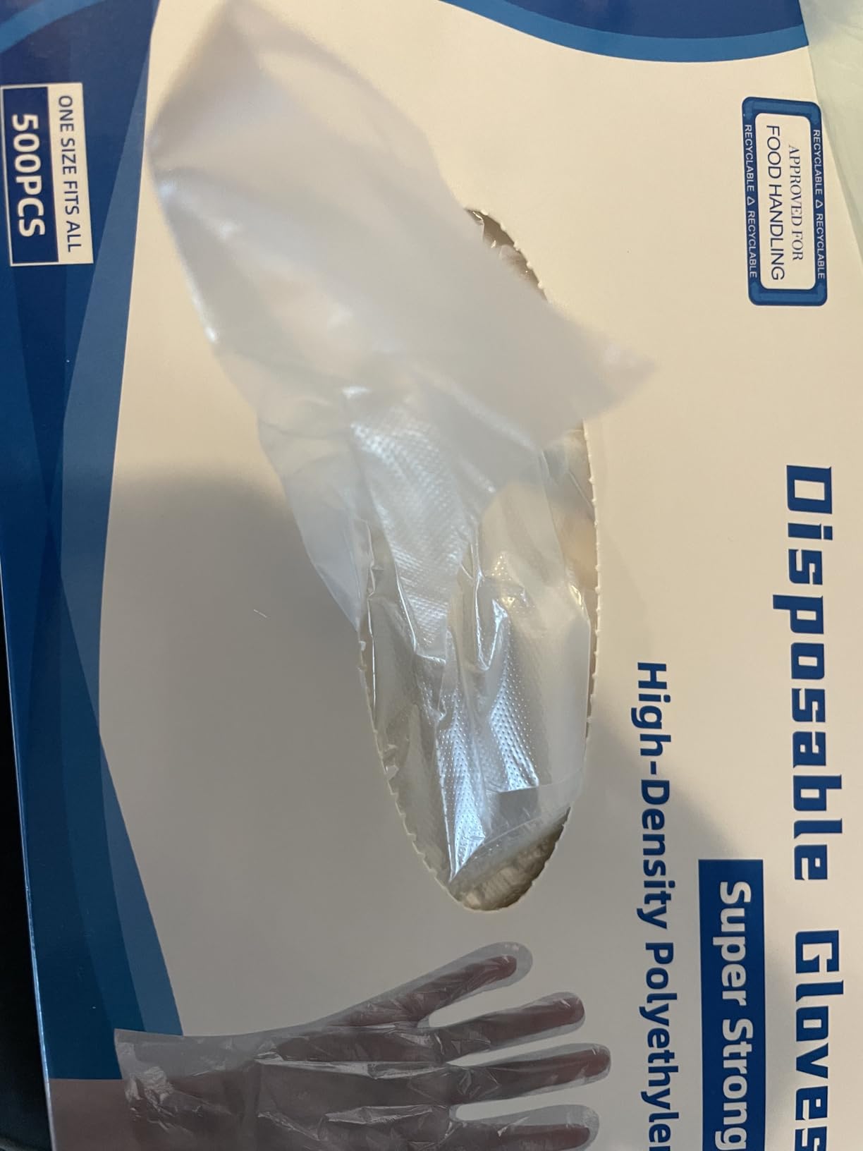 Brandon-super Food Prep Gloves Plastic Food Safe Brandon-super Gloves, Food Handling, One Size Fits Most Poly 500ct Clear 500 Count (Pack of 1) - Customer Photo 2