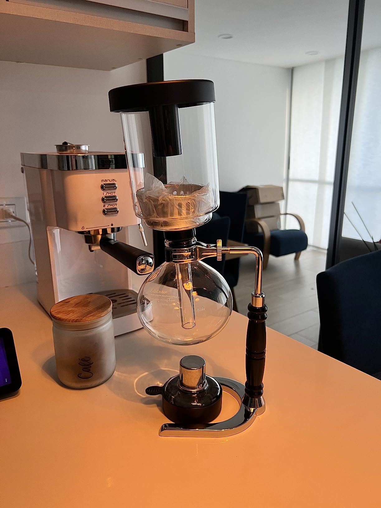 YUCHENGTECH Siphon Coffee Maker Tabletop Glass, 5 Cups (600ml) - Customer Photo 1