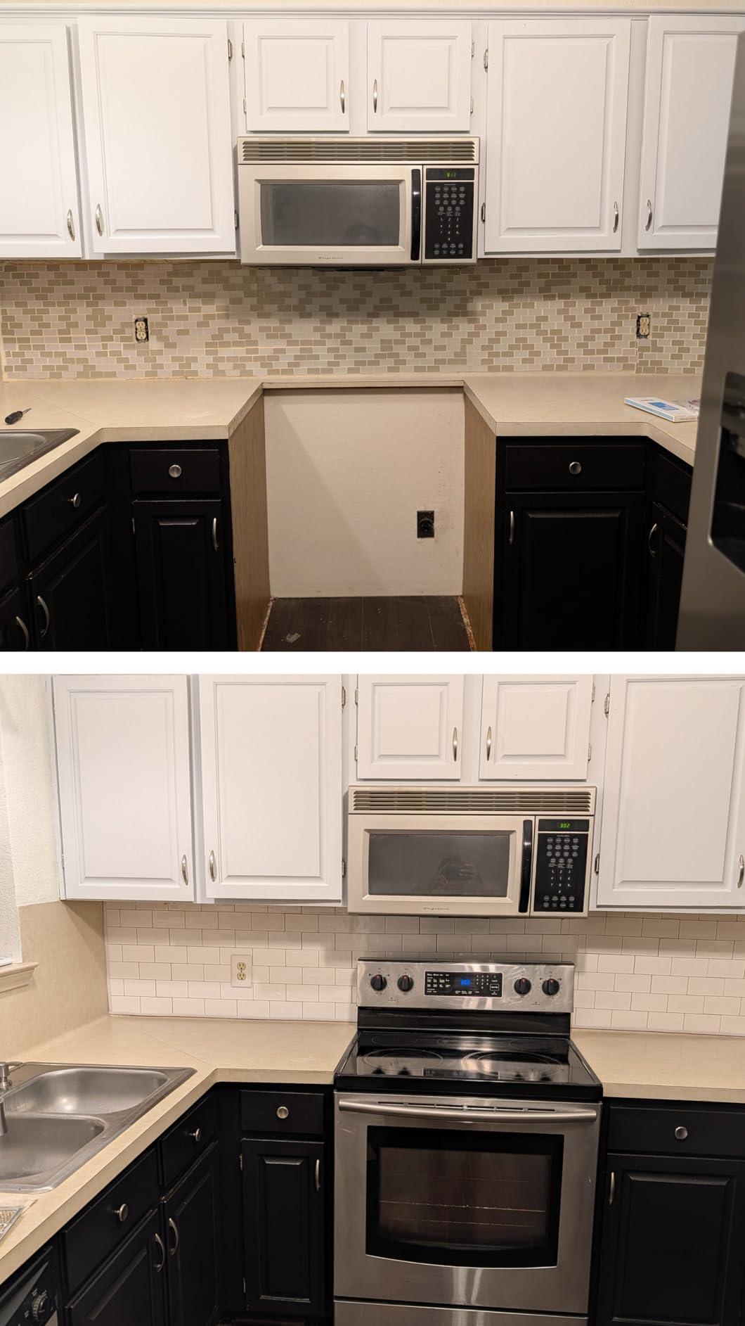 STICKGOO 10-Sheet Peel and Stick Subway Tile, Stick on Tiles Backsplash for Kitchen & Bathroom in White (Thicker Design) - Customer Photo 3