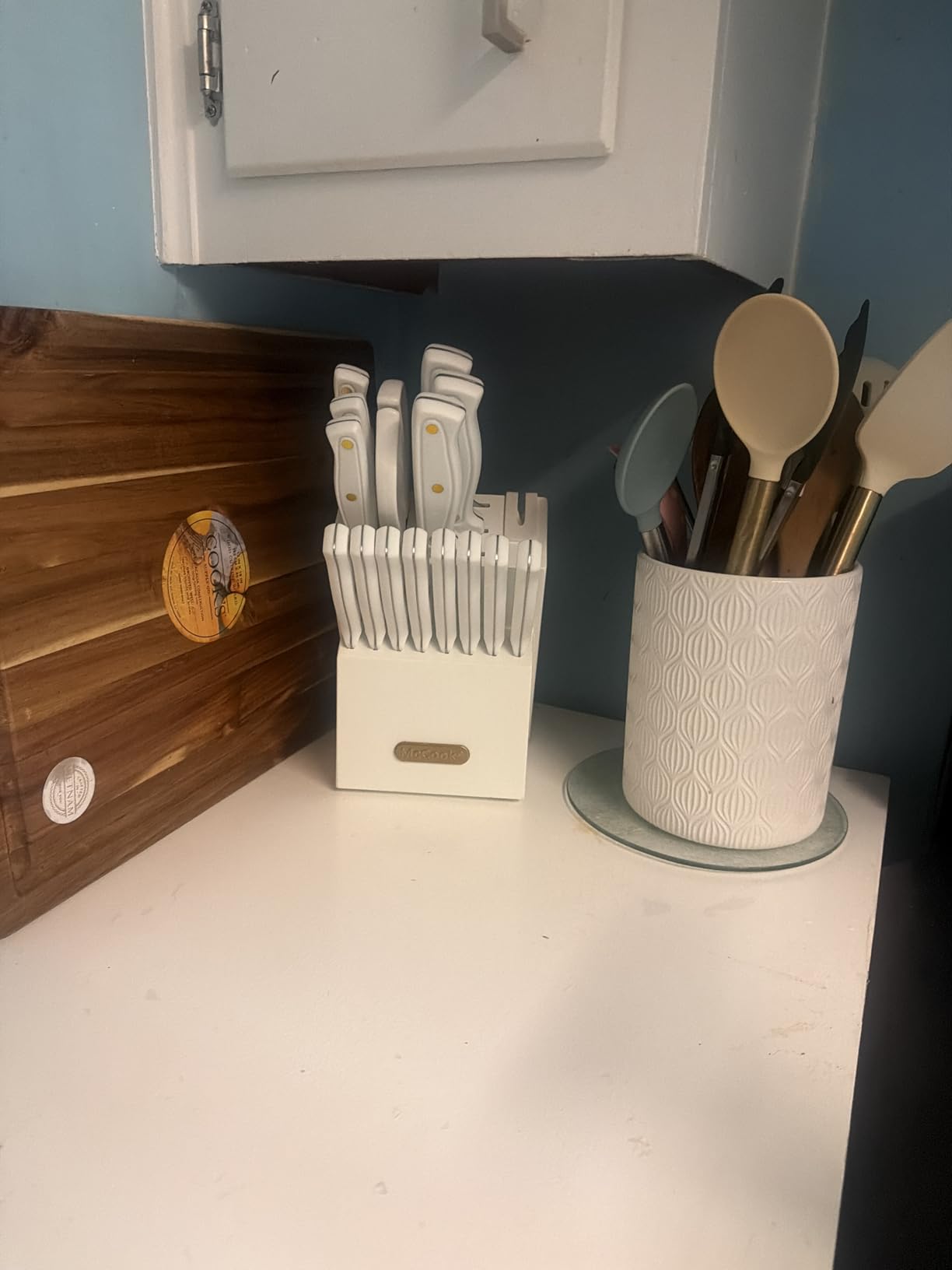 McCook Knife Sets, German Stainless Steel Kitchen Knife Block Sets with Built-in Sharpener - Customer Photo 5
