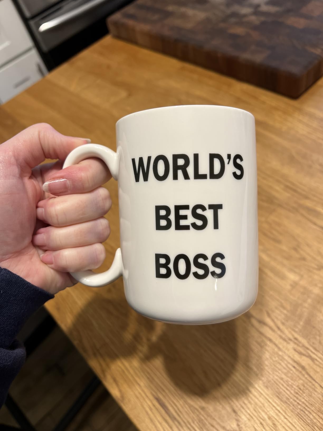 Dunder Mifflin (The Office) World's Best Boss TV Television Show Ceramic Mug Coffee (Tea, Cocoa) 15 OZ Mug, Official Michael Scott Mug As Seen On The Office - Customer Photo 1