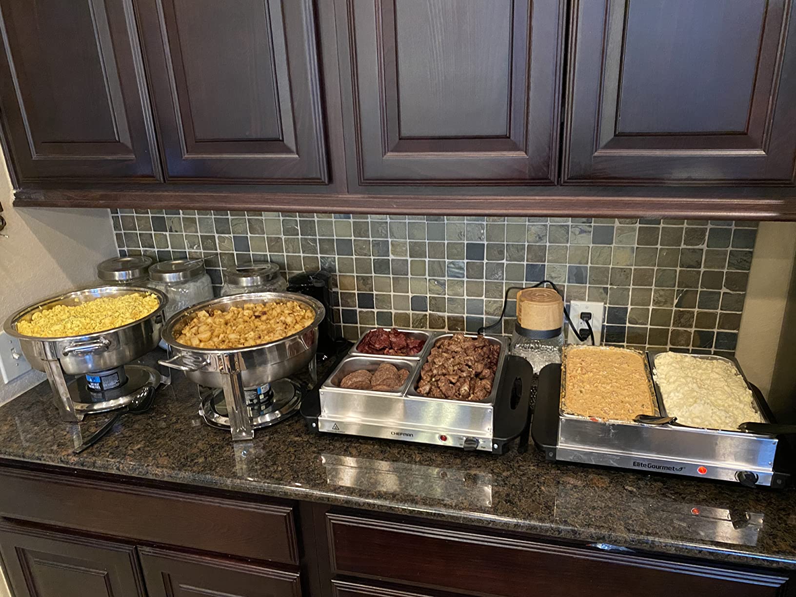 Chefman Electric Buffet Server + Warming Tray w/Adjustable Temperature & 3 Chafing Dishes, Hot Plate Perfect for Holidays, Catering, Parties, Events & Home Dinners, 14