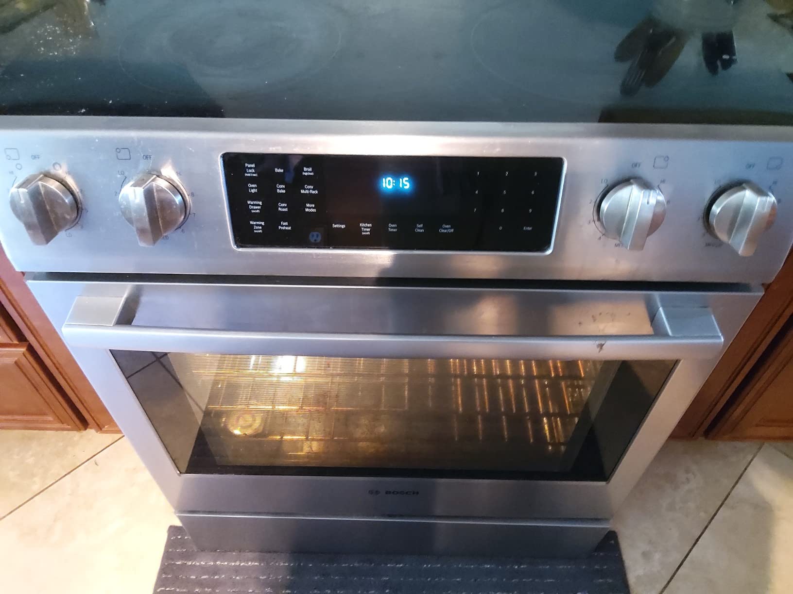 Bosch 800 Series 30 in 5 Burner Element Slide-in Electric Range in Stainless Steel with True Convection Oven and Self-Cleaning HEI8056U - Customer Photo 1