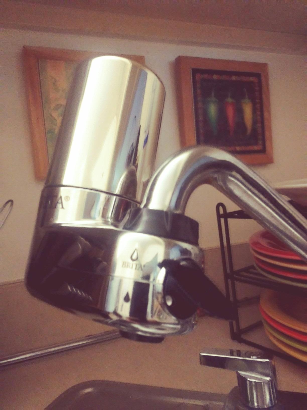 Brita Faucet Mount Water Filter System, Chrome, No-Wait Filtration, Easy Install, Multi-Use Tap Water Filter for Kitchens, Bathrooms & Small Spaces - Customer Photo 3