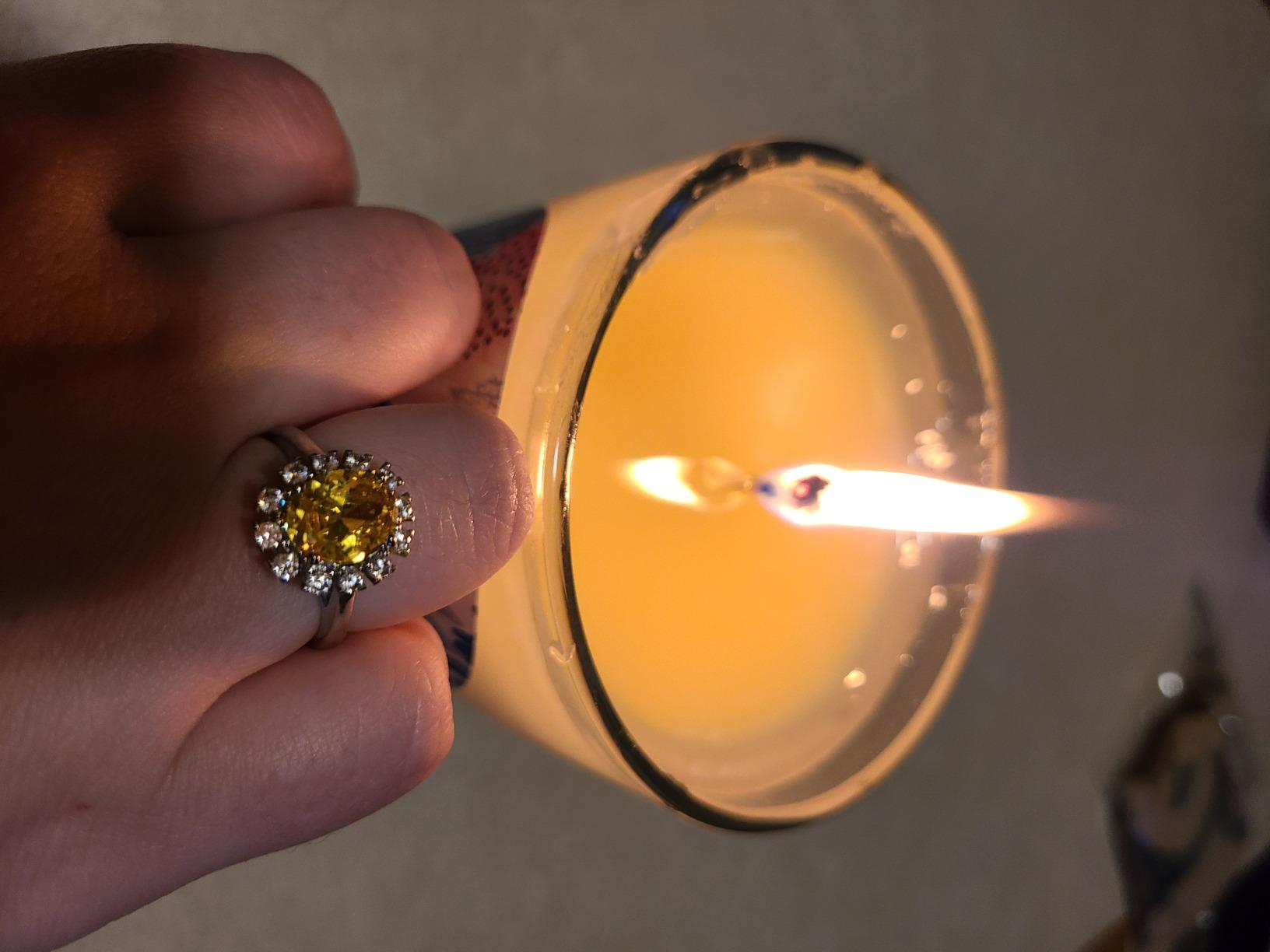 Kate Bissett Baubles Bamboo Scented Premium Candle and Jewelry with Surprise Ring Inside | 18 oz Large Candle | Made in USA | Parrafin Free - Customer Photo 3
