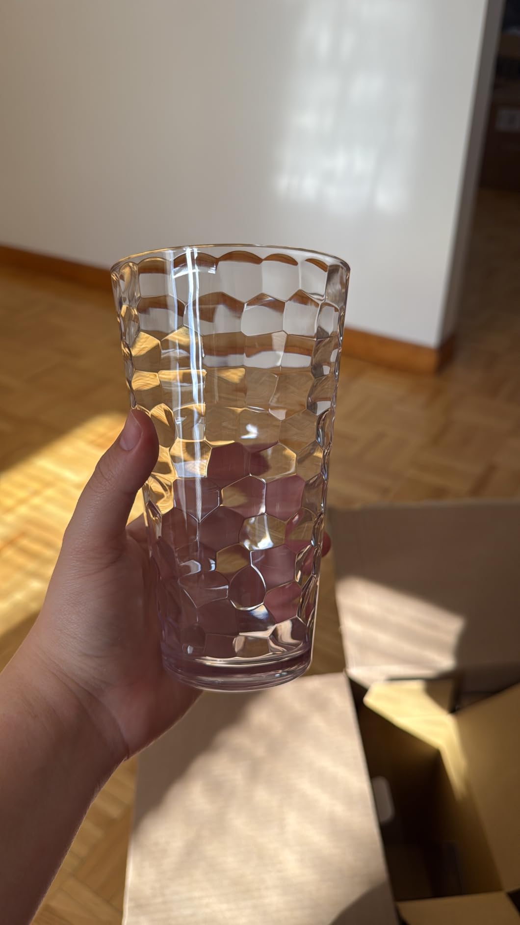 Amazing Abby - Iceberg - 24-Ounce Plastic Tumblers (Set of 8), Plastic Drinking Glasses, All-Clear High-Balls, Reusable Cups, Stackable, BPA-Free, Shatter-Proof, Dishwasher-Safe - Customer Photo 4