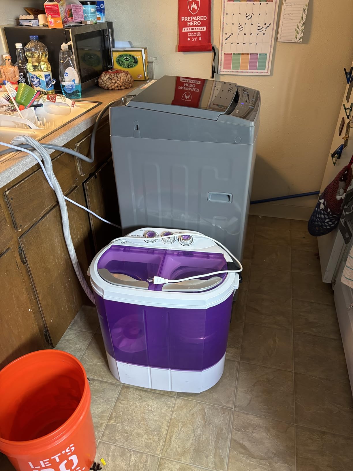 COMFEE' 1.6 Cu.ft Portable Washing Machine, 11lbs Capacity Fully Automatic Compact Washer with Wheels, 6 Wash Programs Laundry Drain Pump, Ideal for Apartments, RV, Camping - Customer Photo 1