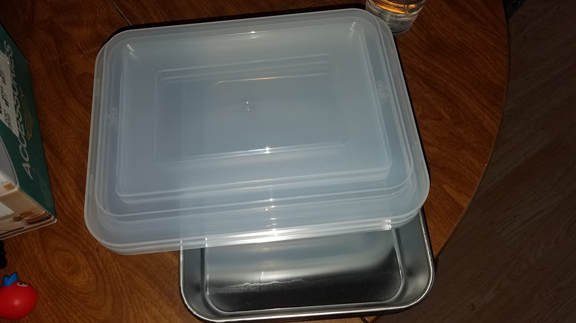 TeamFar Lasagna Pan with Lid, 12.3'' x 9.75'' x 2'', Stainless Steel Rectangular Baking Cake Pan, Heavy Duty & Non-Toxic, Deep & Visible, Brushed Finish & Dishwasher Safe- (1 Pan+1 Lid) - Customer Photo 1