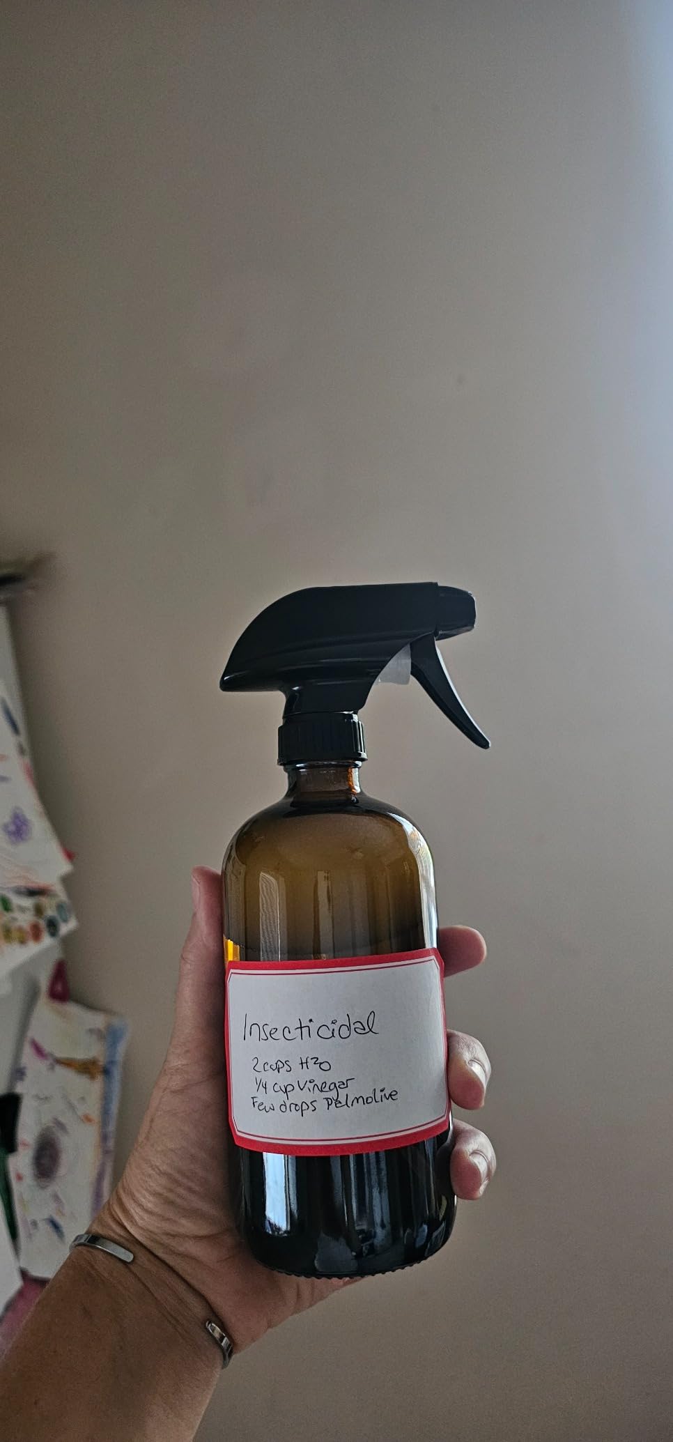 LiBa Amber Glass Spray Bottles 2 Pack, 16 oz Refillable Empty Spray Bottle for Cleaning, Essential Oils, Hair, Plants, Adjustable Nozzle for Squirt and Mist, Bleach/Vinegar/Rubbing Alcohol Safe - Customer Photo 1