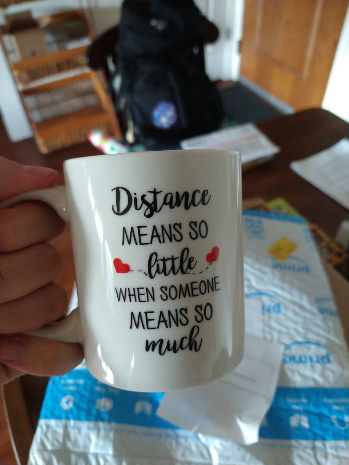 5Aup Mother's Day Funny Grandma Coffee Mug Christmas Gifts from Grandson Granddaughter, Dear Grandma, Thanks for Being... Love Your Favorite Cups 11 Oz, Birthday Present Idea for Grandmother - Customer Photo 1