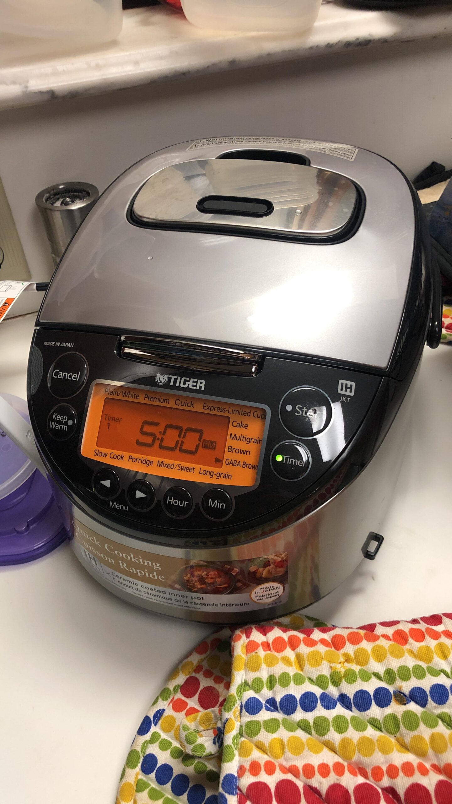 Tiger JKT-D Multi-Functional Induction Heating (IH) Electric Rice Cooker with 12 Cooking Settings (Silver Black) - Customer Photo 2
