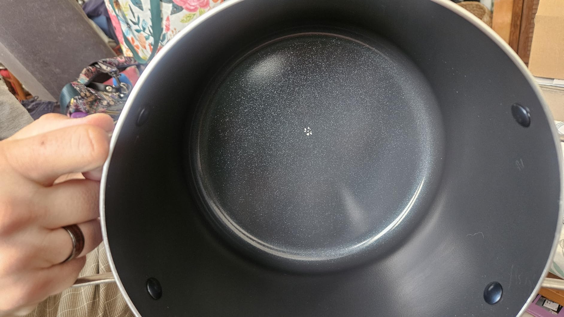 Blue Diamond Nonstick 2QT Saucepan with Lid, Non Toxic PFAS-Free Diamond Ceramic, Dishwasher & Oven Safe, Metal Utensil Safe Pot, Stay Cool Handle, Chef Pan, Glass Lid, Blue - Customer Photo 3