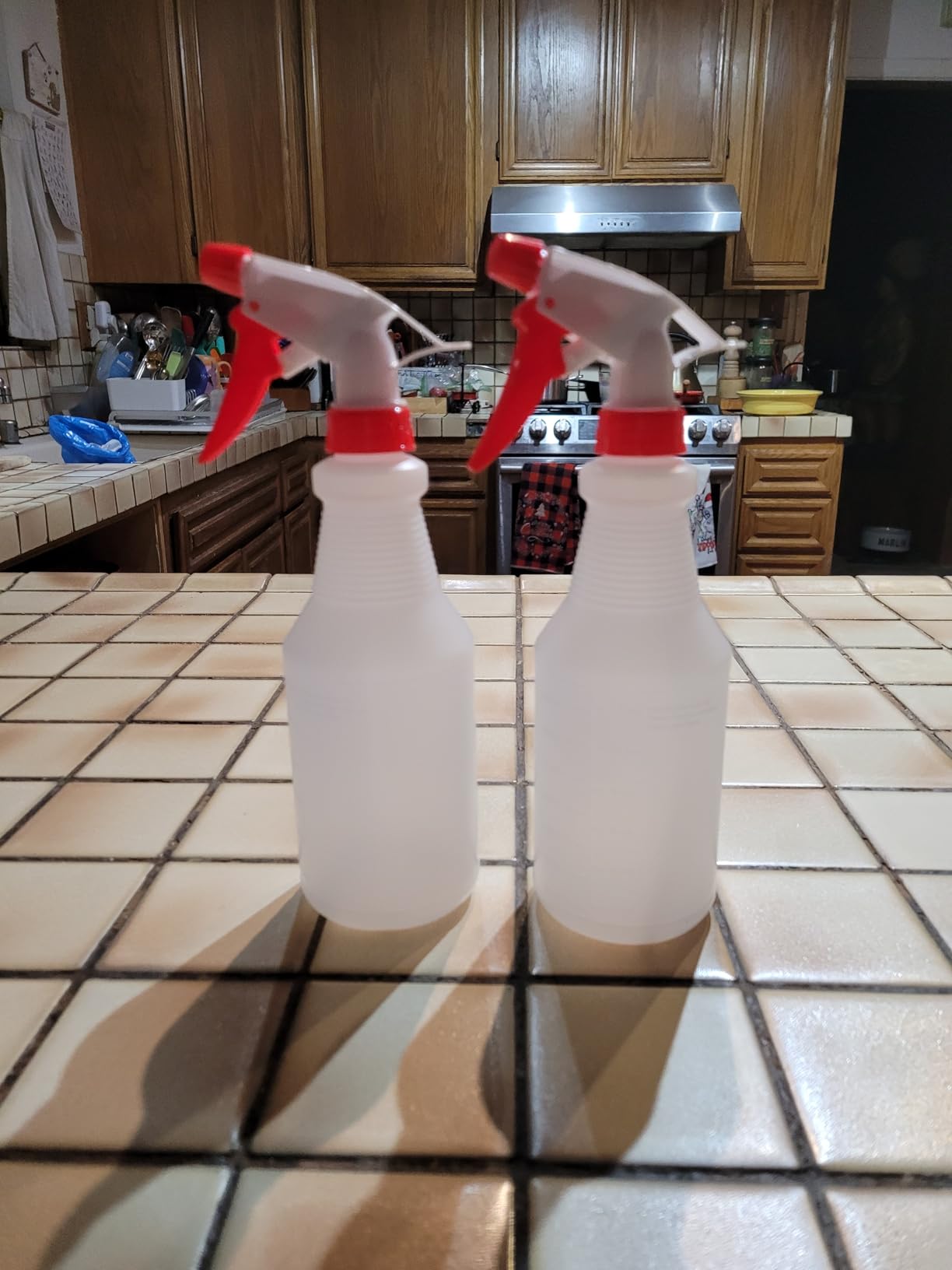 JohnBee Empty Spray Bottles (16oz/2Pack) - Adjustable Spray Bottles for Cleaning Solutions - No Leak and Clog - HDPE spray bottle For Plants, Pet, Vinegar, BBQ, and Rubbing Alcohol - Customer Photo 1