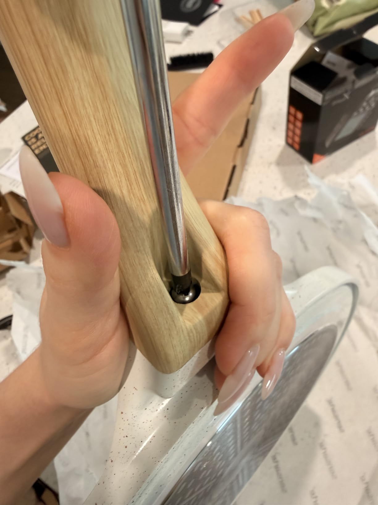 SENSARTE Nonstick Crepe Pan, Swiss Granite Coating Dosa Pan Pancake Flat Skillet Tawa Griddle 10-Inch with Stay-Cool Handle, Induction Compatible customer photo 1