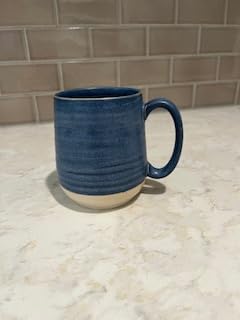 HASENSE Coffee Mugs Set of 4, 15 Ounce Porcelain Mug Set with Handle, Navy - Customer Photo 1