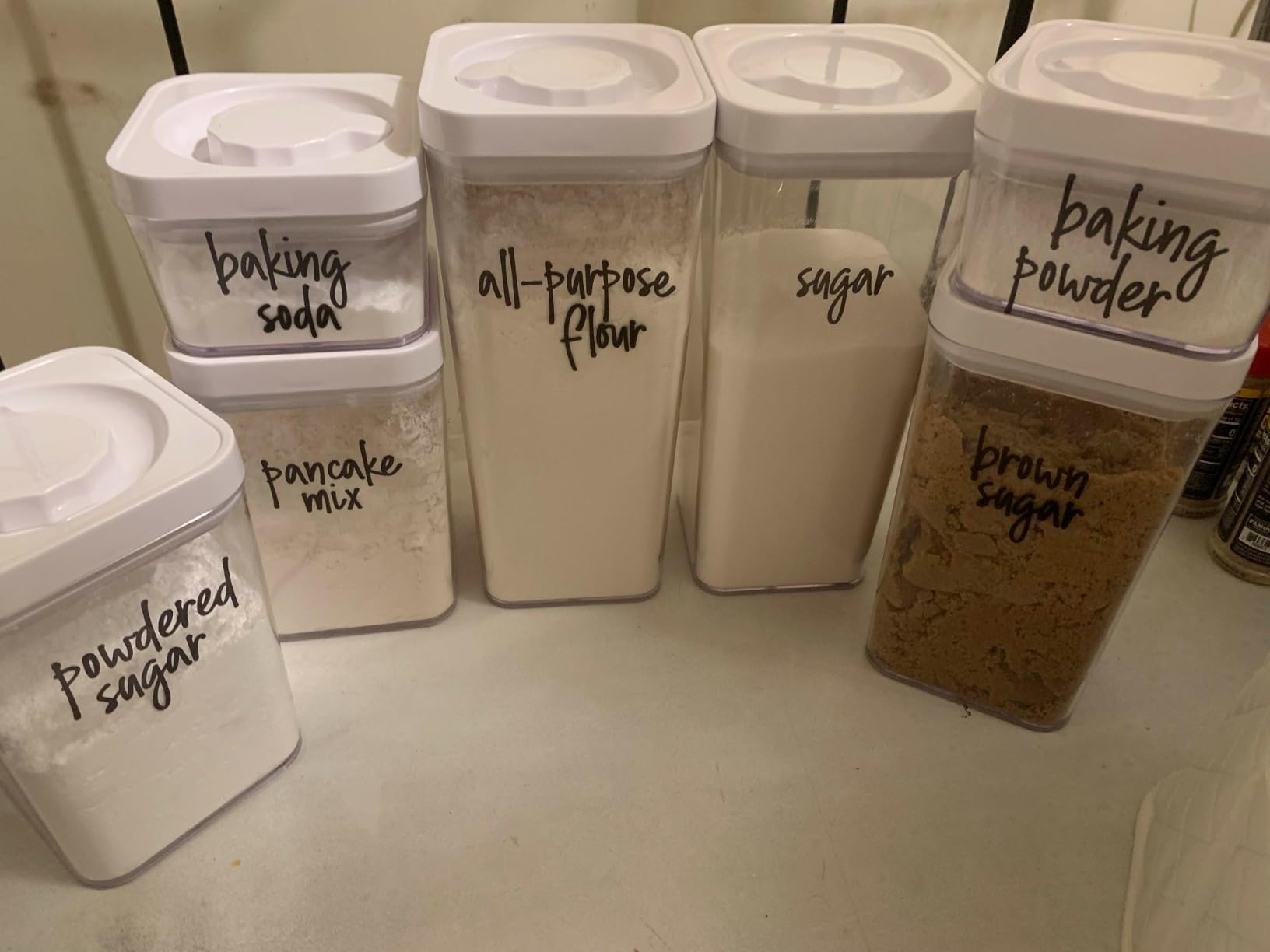 Amazon Basics Airtight Food Storage Containers, BPA Free, Dishwasher Safe, with Twist/Turn Lids, for Kitchen Pantry Organization, 10-Piece Square Set, Clear Plastic Customer Review Amazon Basics Airtight Food Storage Containers, BPA Free, Dishwasher Safe, with Twist/Turn Lids, for Kitchen Pantry Organization, 10-Piece Square Set, Clear Plastic - Customer Photo 0