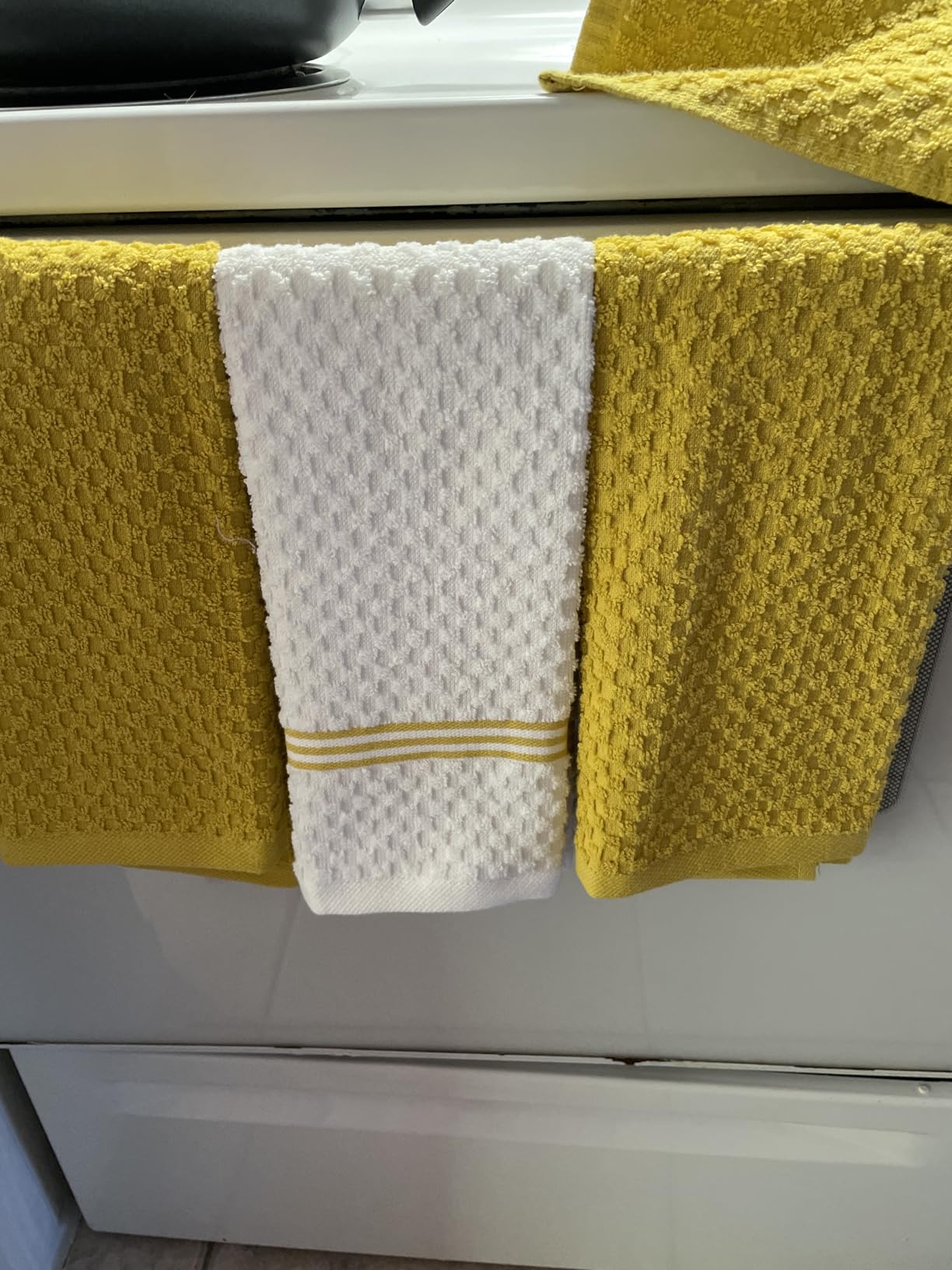 Infinitee Xclusives 100% Cotton Kitchen Towels - 15x25 Inch Ultra Soft Tea Towel, Super Absorbent Terry Dish Towels for Kitchen Linens |Grey| - Customer Photo 1