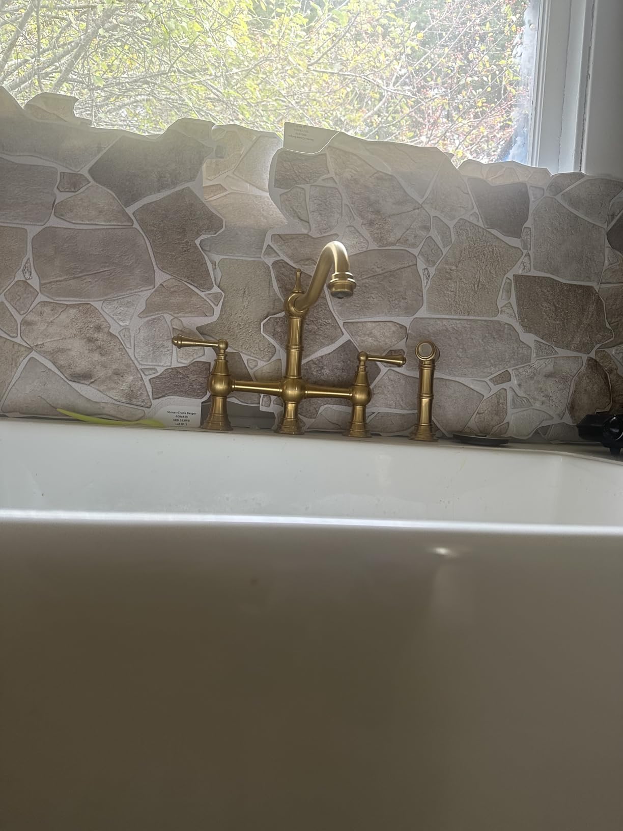 WOWOW Black Kitchen Faucet with Side Sprayer, 4 Hole Brass Kitchen Faucets for Sink, 2 Handle 8 Inch Centerset Bridge Faucet Vintage Farmhouse Copper Kitchen Sink Faucets - Customer Photo 3