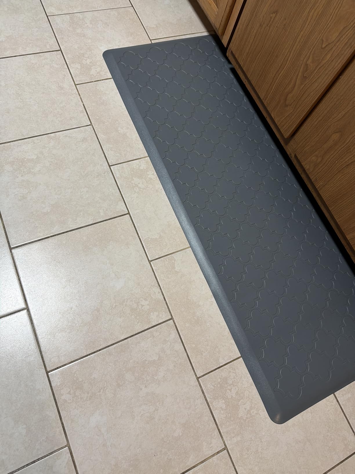 Kitchen Mat [2 PCS] Cushioned Anti-Fatigue Floor Mat, Waterproof Non-Skid Ergonomic Comfort Foam Rugs, Standing Mat for Kitchen, Floor,Office, Sink, Laundry(Grey) - Customer Photo 2