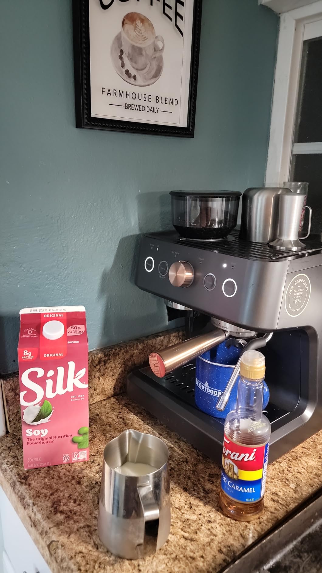 Café Bellissimo Semi Automatic Espresso Machine + Milk Frother | WiFi Connected| Built-In Bean Grinder, 15-Bar Pump & 95-Ounce Water Reservoir | Matte Black, C7CESAS3RD3 - Customer Photo 4