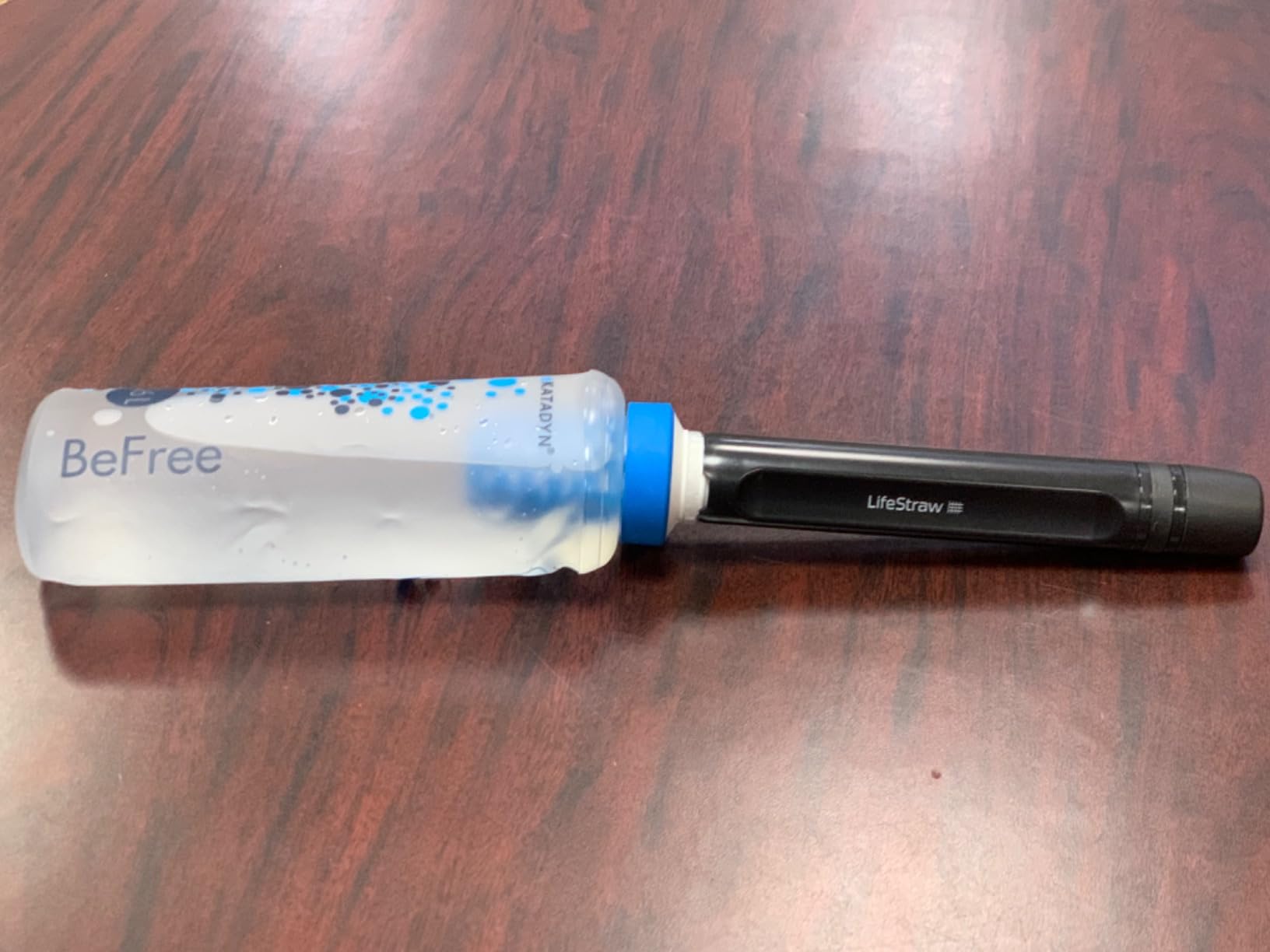 LifeStraw Peak Series - Personal Water Filter Straw for Backup Filtration, Emergency, Survival, and Ultralight Hydration, BPA-Free, Dark Mountain Gray - Customer Photo 2