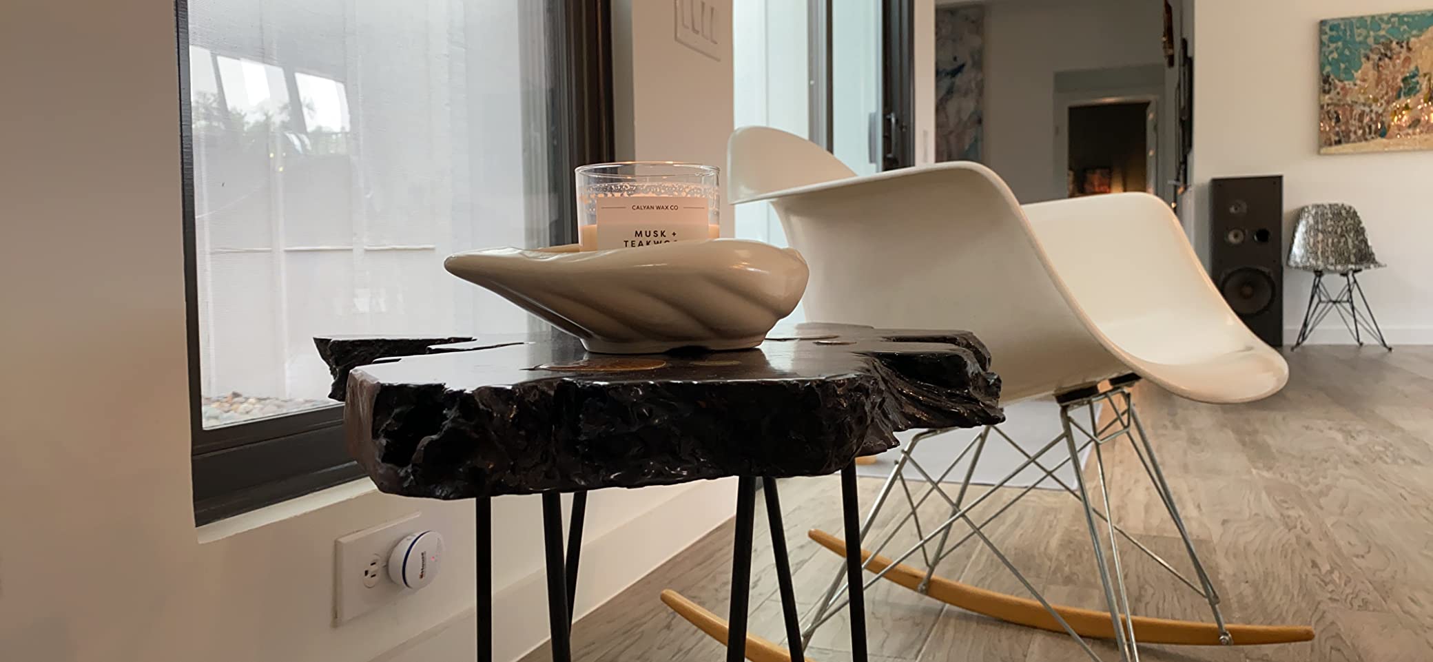 Calyan Wax Co. Smoke & Leather Scented Candle - 75 Hour Burn - Luxury Non Toxic Soy Wax Candles - Long Lasting Black Tumbler Jar Candle for Home - 10.2oz - Customer Photo 3