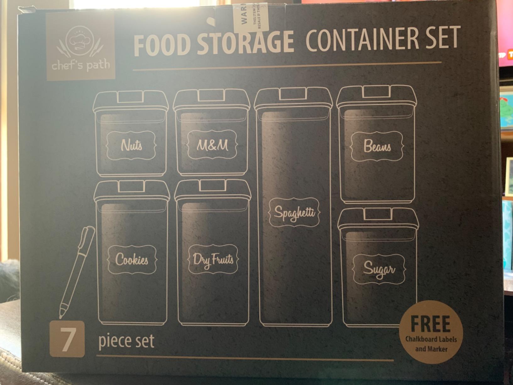 Chef's Path Airtight Food Storage Containers Set for Home Organization - 7 Piece Largest Flip Top Set w/more Capacity - BPA Free Plastic Dry Food Storage Containers with Lids Customer Review Chef's Path Airtight Food Storage Containers Set for Home Organization - 7 Piece Largest Flip Top Set w/more Capacity - BPA Free Plastic Dry Food Storage Containers with Lids - Customer Photo 0