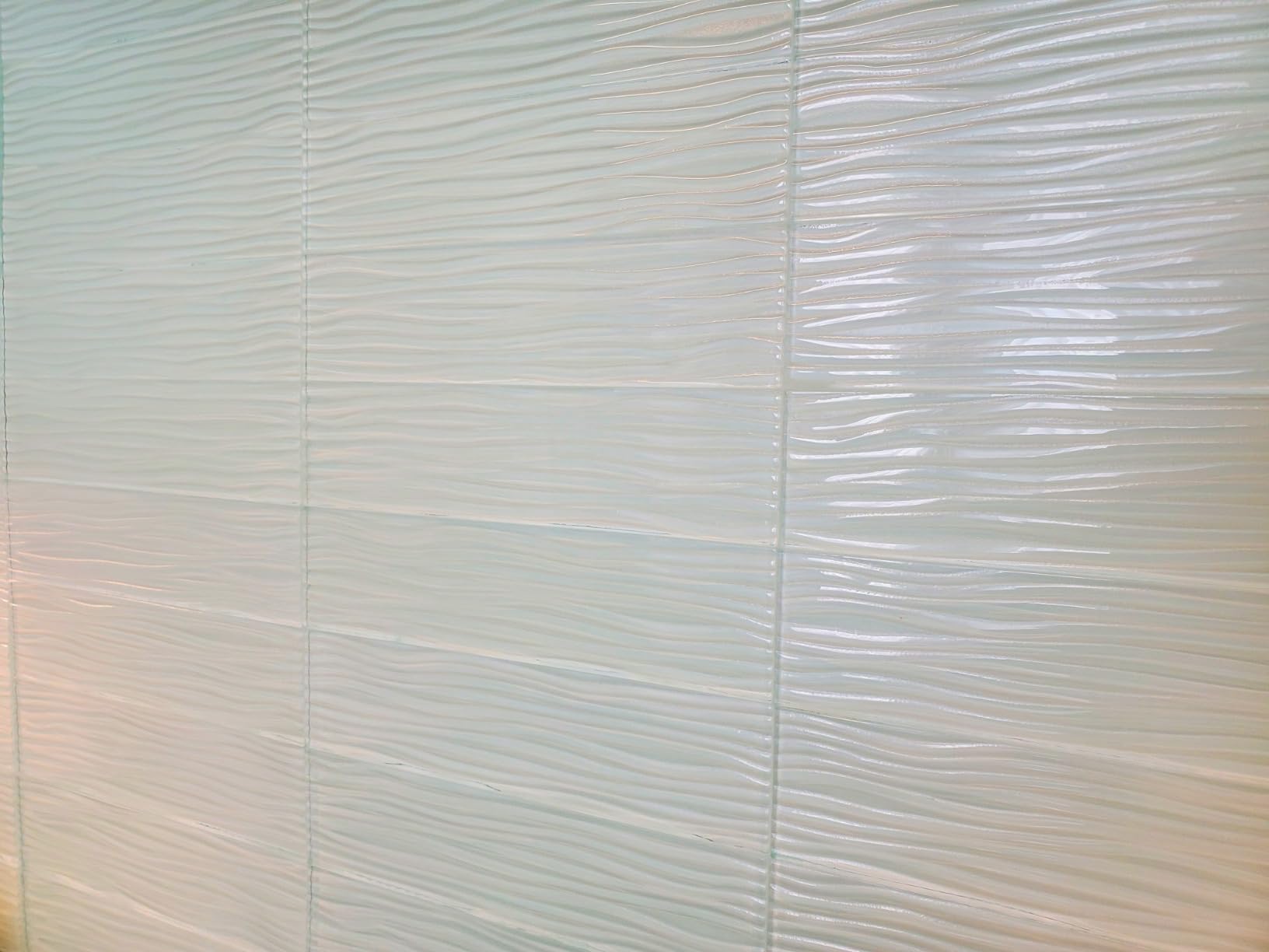 Lovdeco Light Green Water Wave Glass Subway Tile, 3 x 12 Inch, 4 Sq Ft, Backsplash for Bathroom Kitchen Wall, 16-Pack - Customer Photo 4