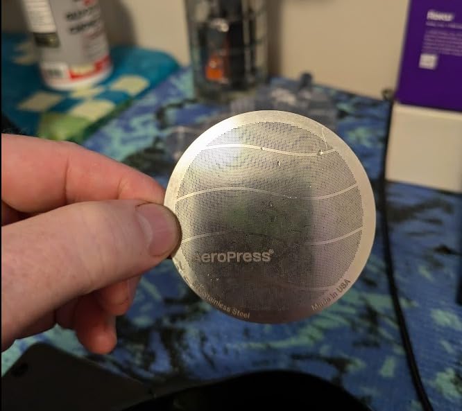 AeroPress 316 Stainless Steel Reusable Filter, Durable Metal Coffee Filter, Sustainable, Eco-Friendly, Travel-Friendly, Fits Standard Size AeroPress Manual Coffee Makers customer photo 1