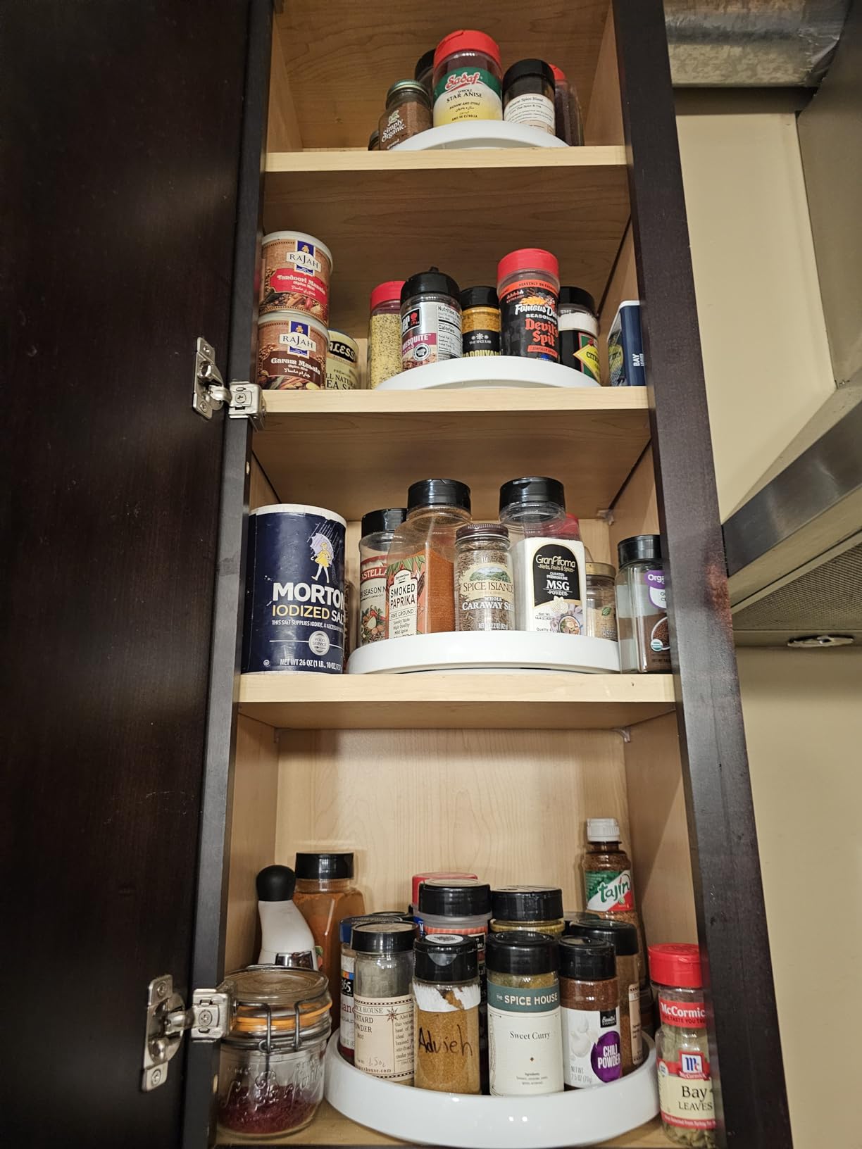 Set of 4, 10 Inch Non-Skid Lazy Susan Organizers - Turntable Rack for Cabinet, Pantry Organization and Storage, Kitchen, Fridge, Bathroom Makeup Vanity Countertop, Under Sink Organizing, Spice Rack Customer Review Set of 4, 10 Inch Non-Skid Lazy Susan Organizers - Turntable Rack for Cabinet, Pantry Organization and Storage, Kitchen, Fridge, Bathroom Makeup Vanity Countertop, Under Sink Organizing, Spice Rack - Customer Photo 2