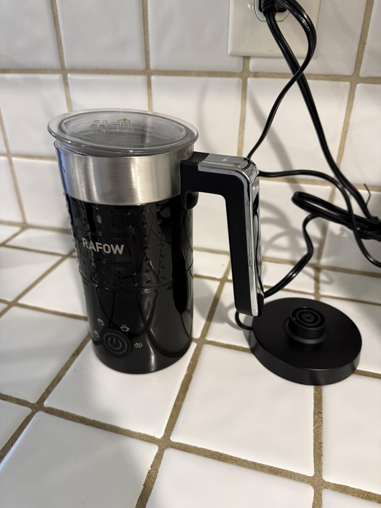 4 in 1 Electric Milk Frother: 10oz/350 mL Large Capacity Electric Milk Steamer for Hot and Cold Milk Froth - Automatic Milk Frother & Warmer for Latte, Cappuccinos, Macchiato, Hot Chocolate customer photo 1