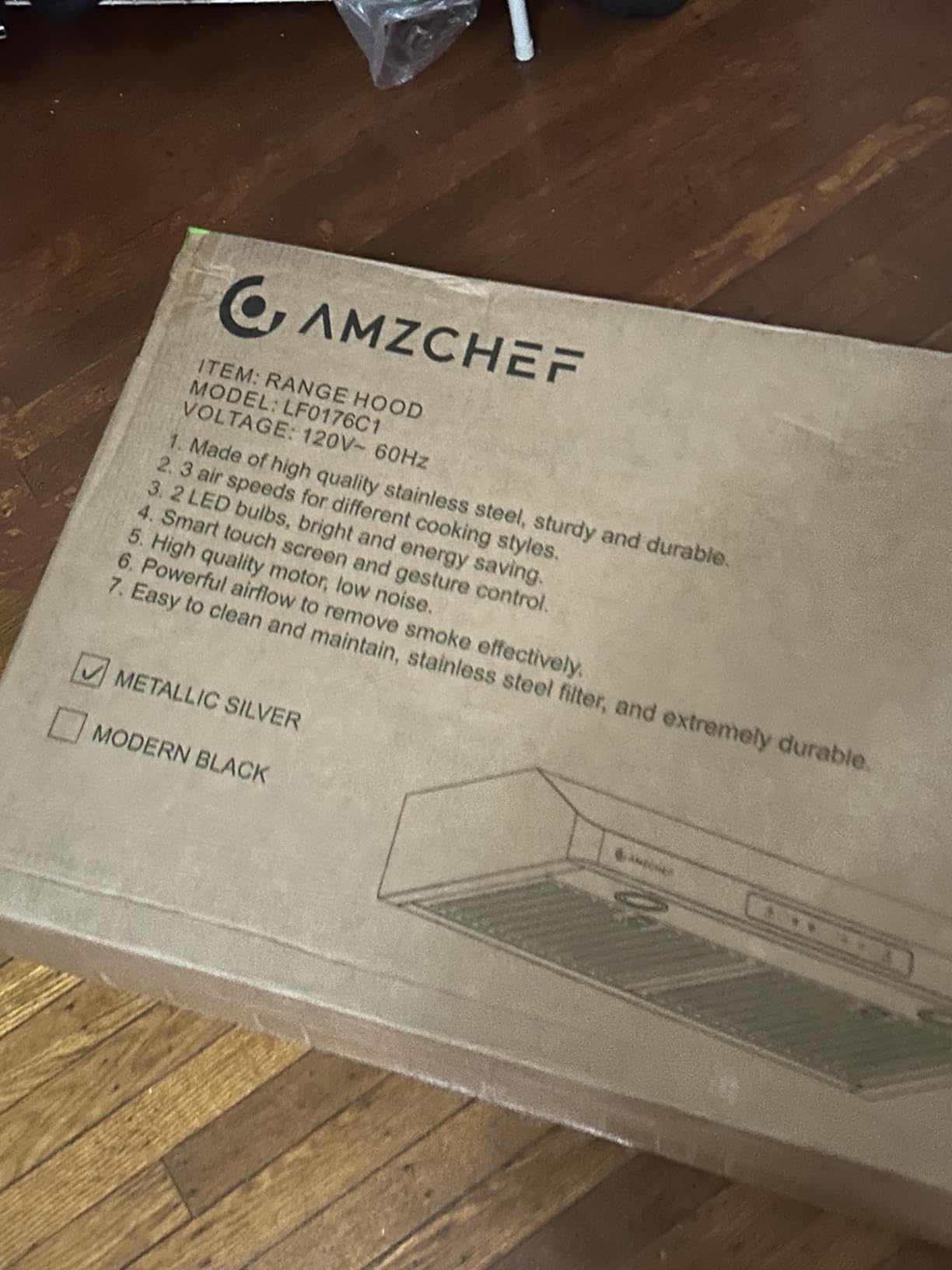 AMZCHEF Under Cabinet Range Hood 30 Inch, 750CFM Stainless Steel Kitchen Stove Vent Hood 3 Speed Exhaust Fan Touch/Remote/Gesture Control LED lights Time Setting Dishwasher-Safe Baffle Filters customer photo 2