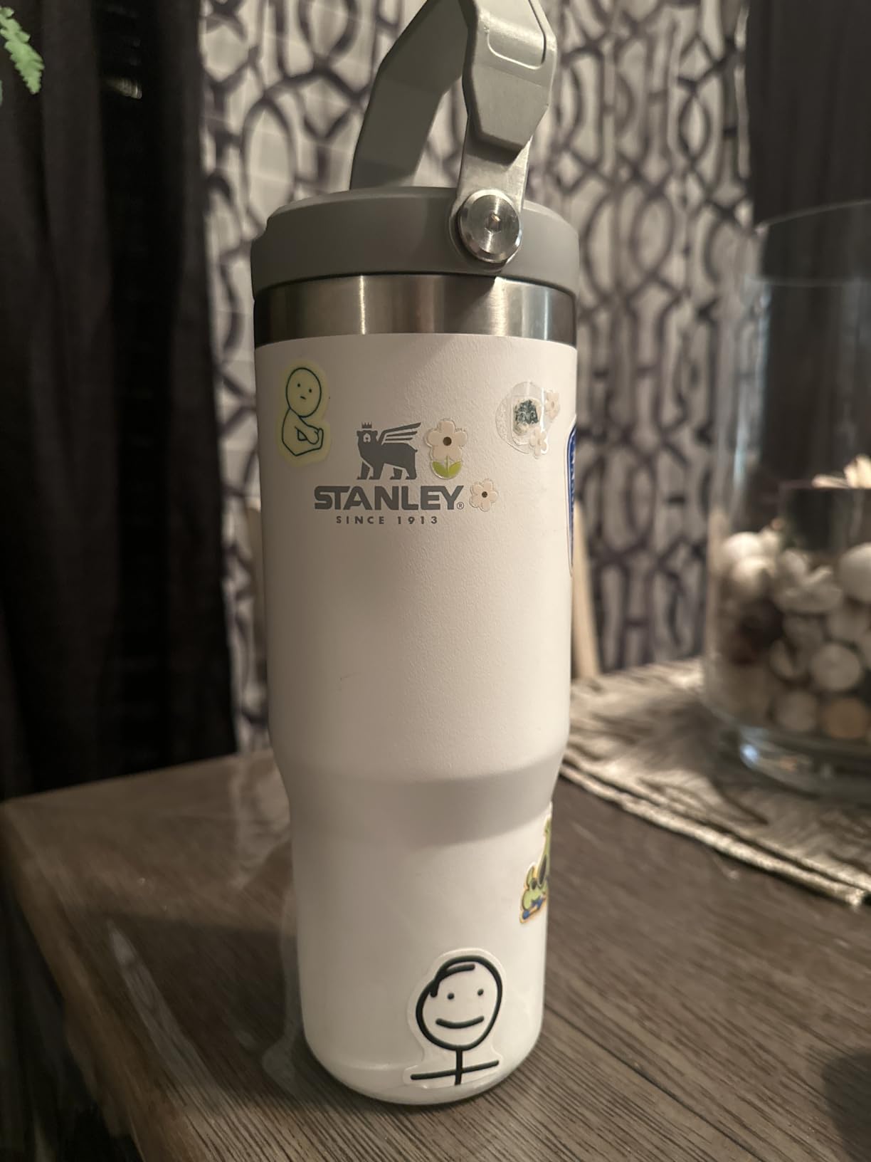 STANLEY IceFlow Flip Straw Tumbler with Handle 30 oz | Twist On Lid and Flip Up Straw | Leak Resistant Water Bottle | Insulated Stainless Steel | BPA-Free | Rose Quartz - Customer Photo 1