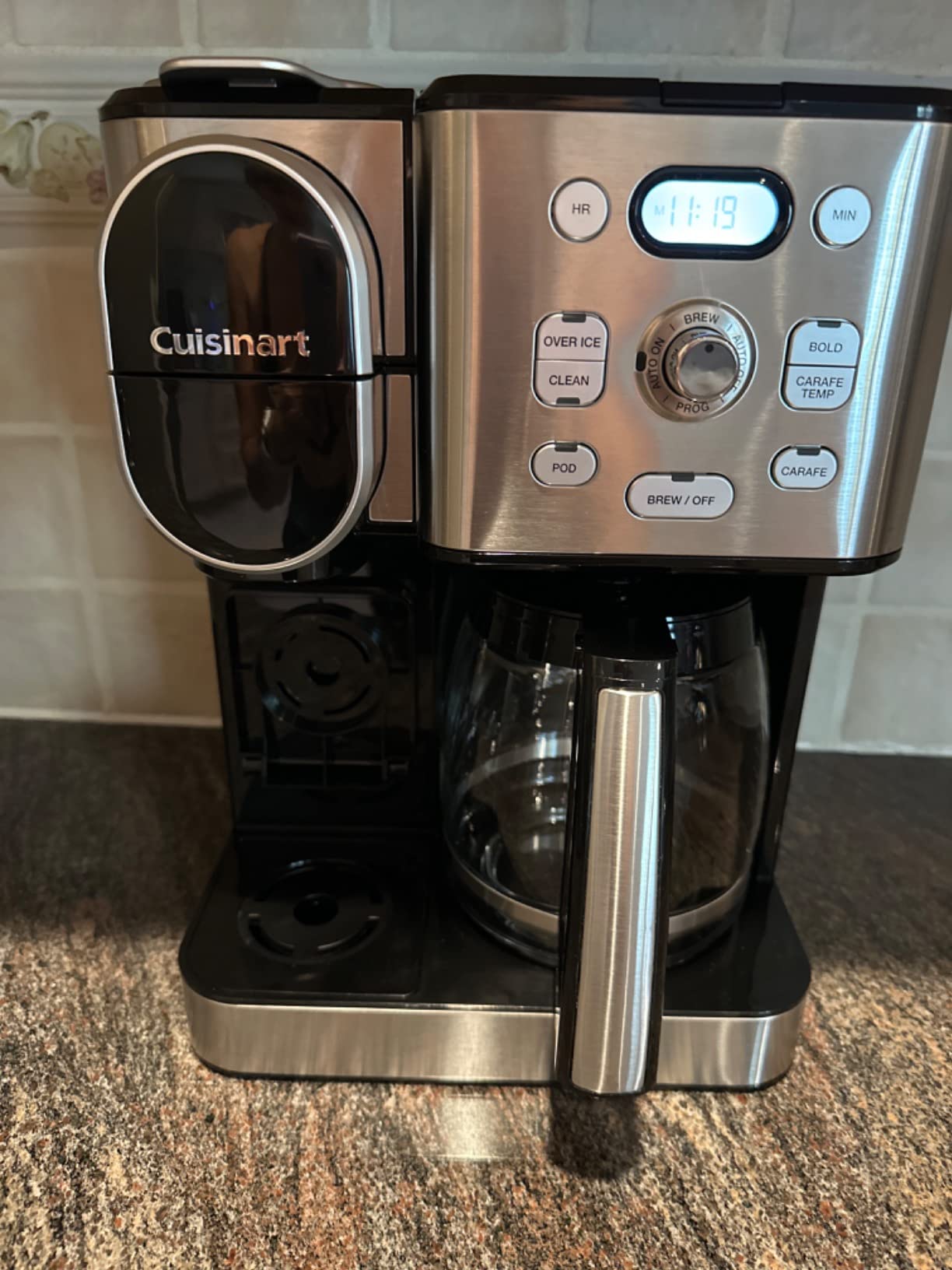 Cuisinart 12-Cup Coffee Maker, Single-Serve Brewer Glass Carafe, Automatic Hot & Iced Coffee Machine, Brew Strength Control and Pause, SS-16, Stainless Steel - Customer Photo 1