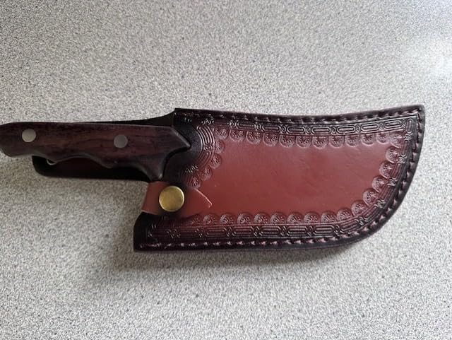Serbian Chef Knife Set, Hand Forged Butcher Knife Set with Knife Bag, High Carbon Steel Kitchen Knives Set Meat Cleaver Boning Knife Viking Knives for Brisket Trimming, Gifts for Dad - Customer Photo 3