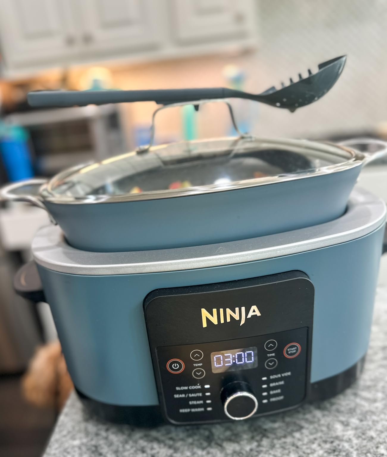 Ninja 12-in-1 PossibleCooker PLUS | 8.5-qt - Sous Vide & Proof Multi-Cooker | Slow Cooker, Dutch Oven & More | Glass Lid & Integrated Spoon | Nonstick | Oven Safe Pot to 500°F | Black | MC1010 - Customer Photo 2