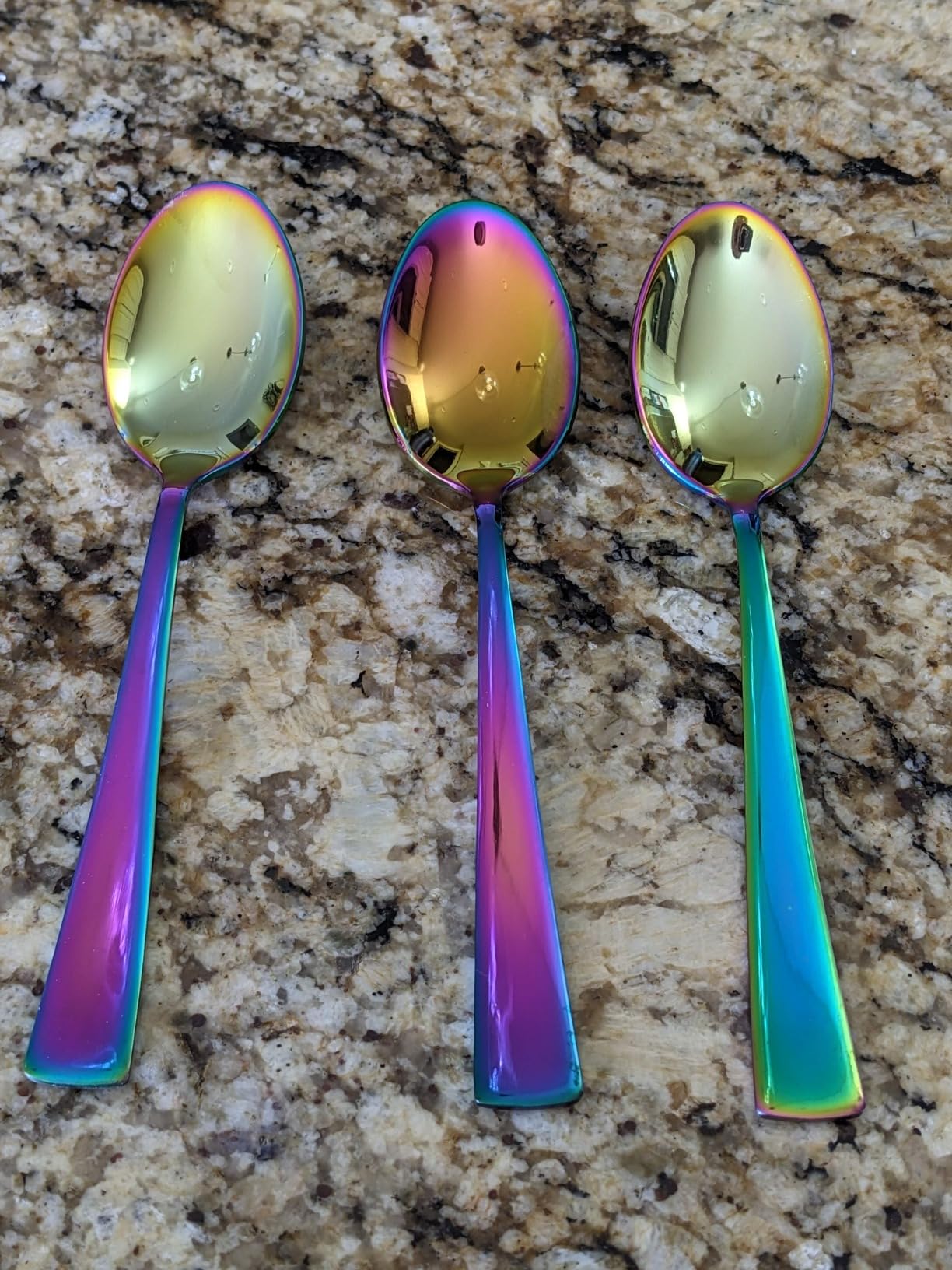 Ahimsa Stainless Steel Kids Utensils Set, Pediatrician Designed, Colorful Kids Silverware, Non Toxic, Dishwasher Safe, Rainbow Fork and Spoon - Customer Photo 0