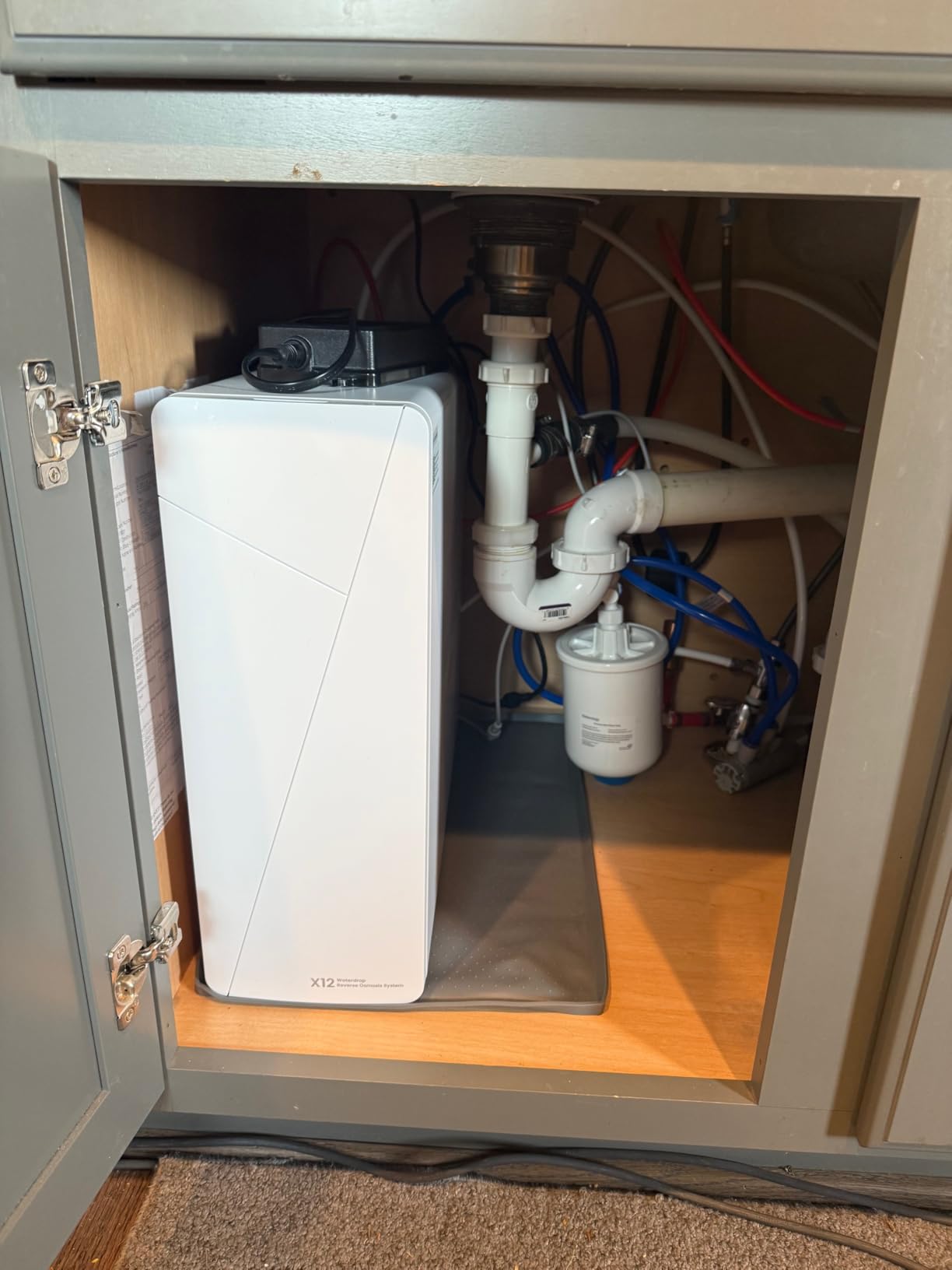 Waterdrop X12-Alkaline Mineral pH+ Reverse Osmosis System, NSF/ANSI 42&58&372 Certified, 1200 GPD RO Water Filter, 11-Stage Filtration Tankless RO System, 3:1 Pure to Drain, UnderSink, BPA Free - Customer Photo 3