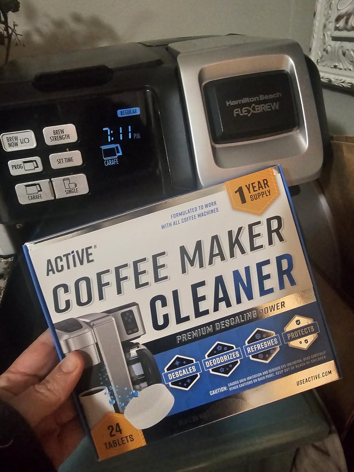 ACTIVE Coffee Machine Descaler Descaling Solution - 32oz (8 Uses) Compatible with Keurig,Nespresso,Breville,Delonghi, Jura, Ninja - Espresso Coffee Maker Cleaner,Coffee Pot Cleaning Limescale Remover Customer Review ACTIVE Coffee Machine Descaler Descaling Solution - 32oz (8 Uses) Compatible with Keurig,Nespresso,Breville,Delonghi, Jura, Ninja - Espresso Coffee Maker Cleaner,Coffee Pot Cleaning Limescale Remover - Customer Photo 4