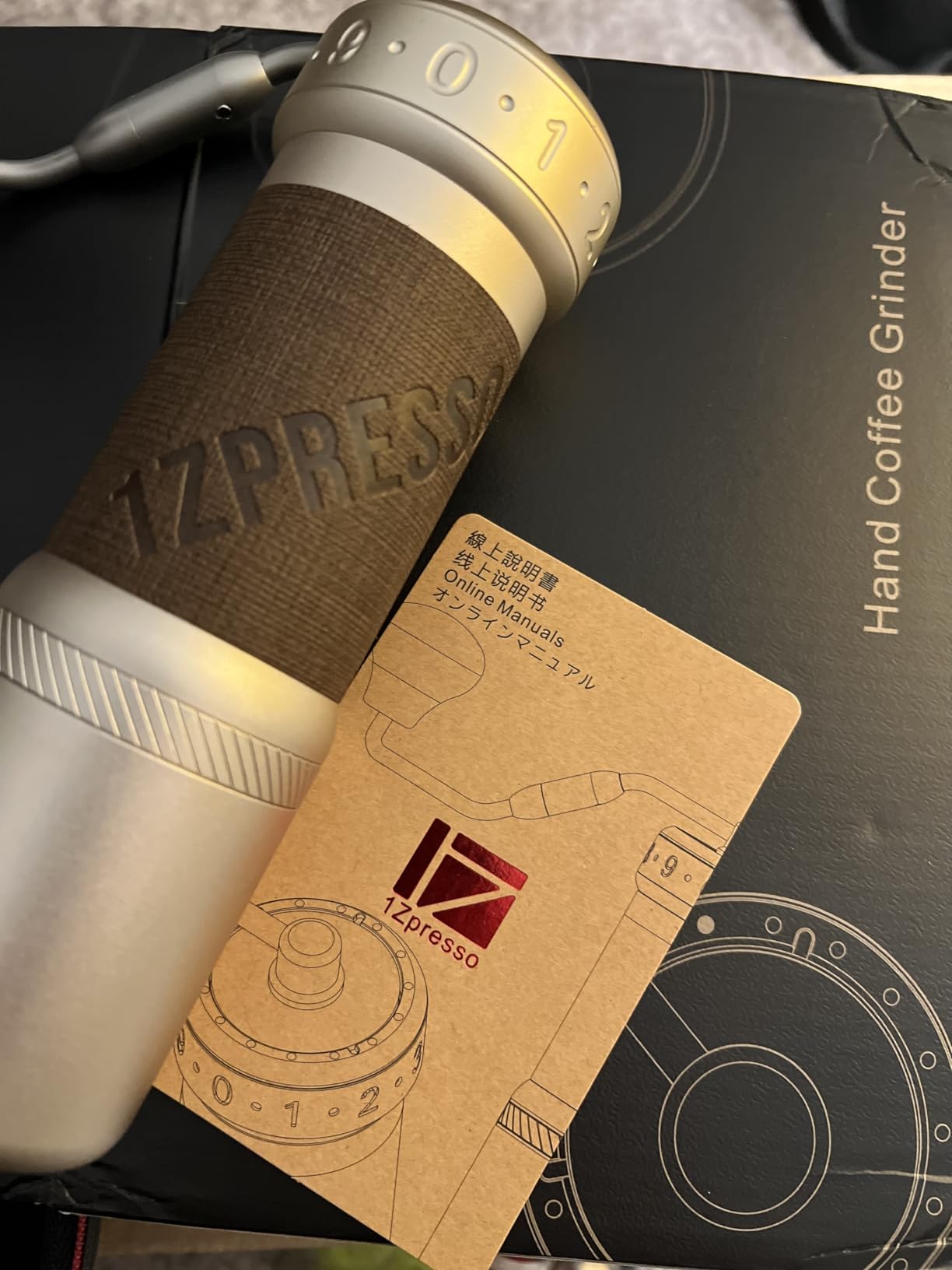 1Zpresso K-Ultra Manual Coffee Grinder Iron Gray with Carrying Case, Assembly Consistency Grind Stainless Steel Conical Burr, Foldable Handle, Numerical External Adjustable Setting, All-Round Grinder - Customer Photo 1