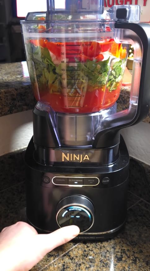 Ninja Kitchen System | All-in-One Food Processor & Blender | With 8-Cup Bowl & (1) 24 oz. To-Go Cup | For Smoothies, Cookie Dough, Salsas, Cole Slaw & More | 1800 Watt | Black | TB401 - Customer Photo 1