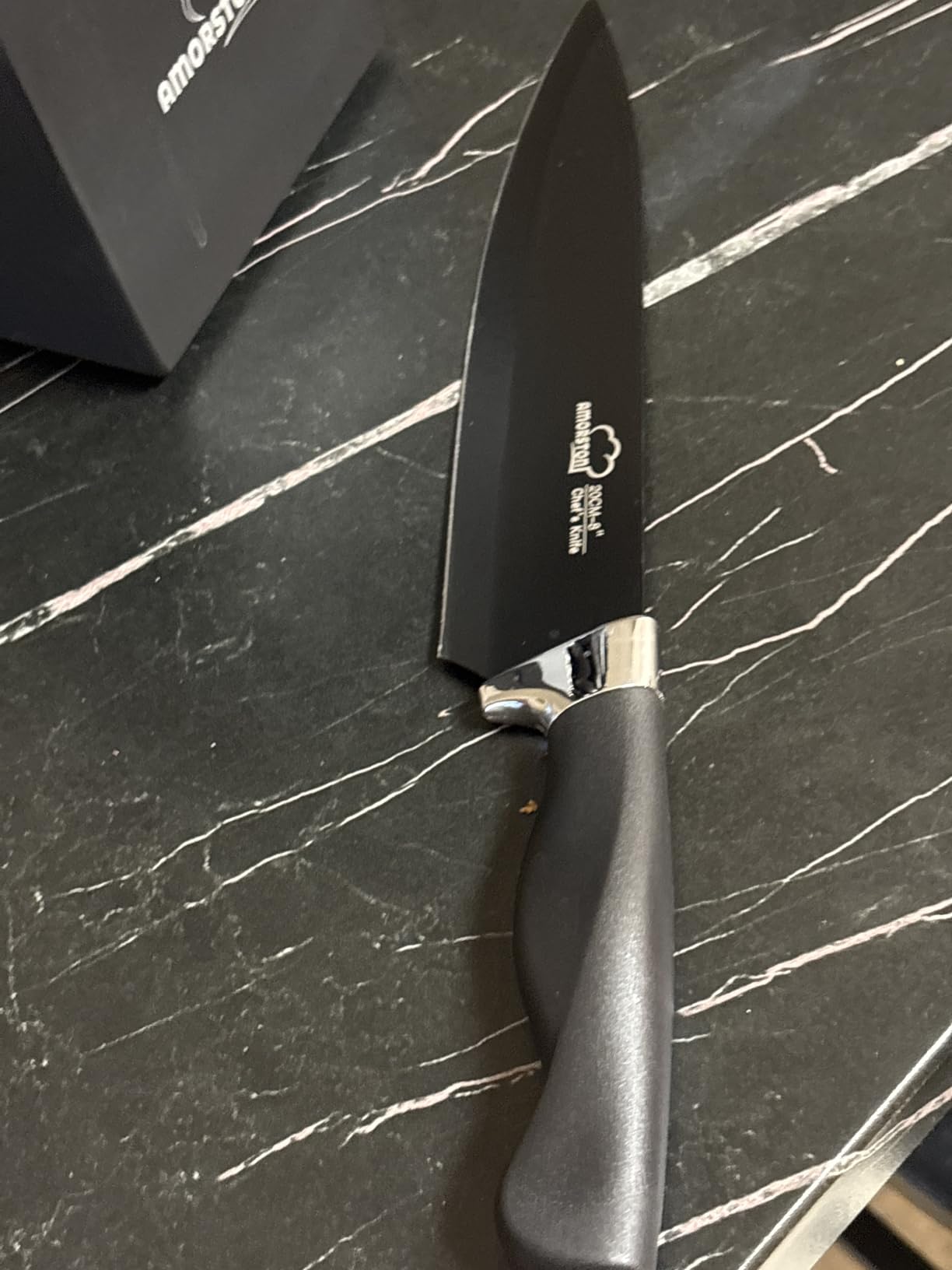 Knife Set, Amorston 15 Pieces Knife Sets for Kitchen with Block, Dishwasher Safe Kitchen Knife Set with Built in Sharpener Block, German Stainless Steel Knife Block Set - Customer Photo 2