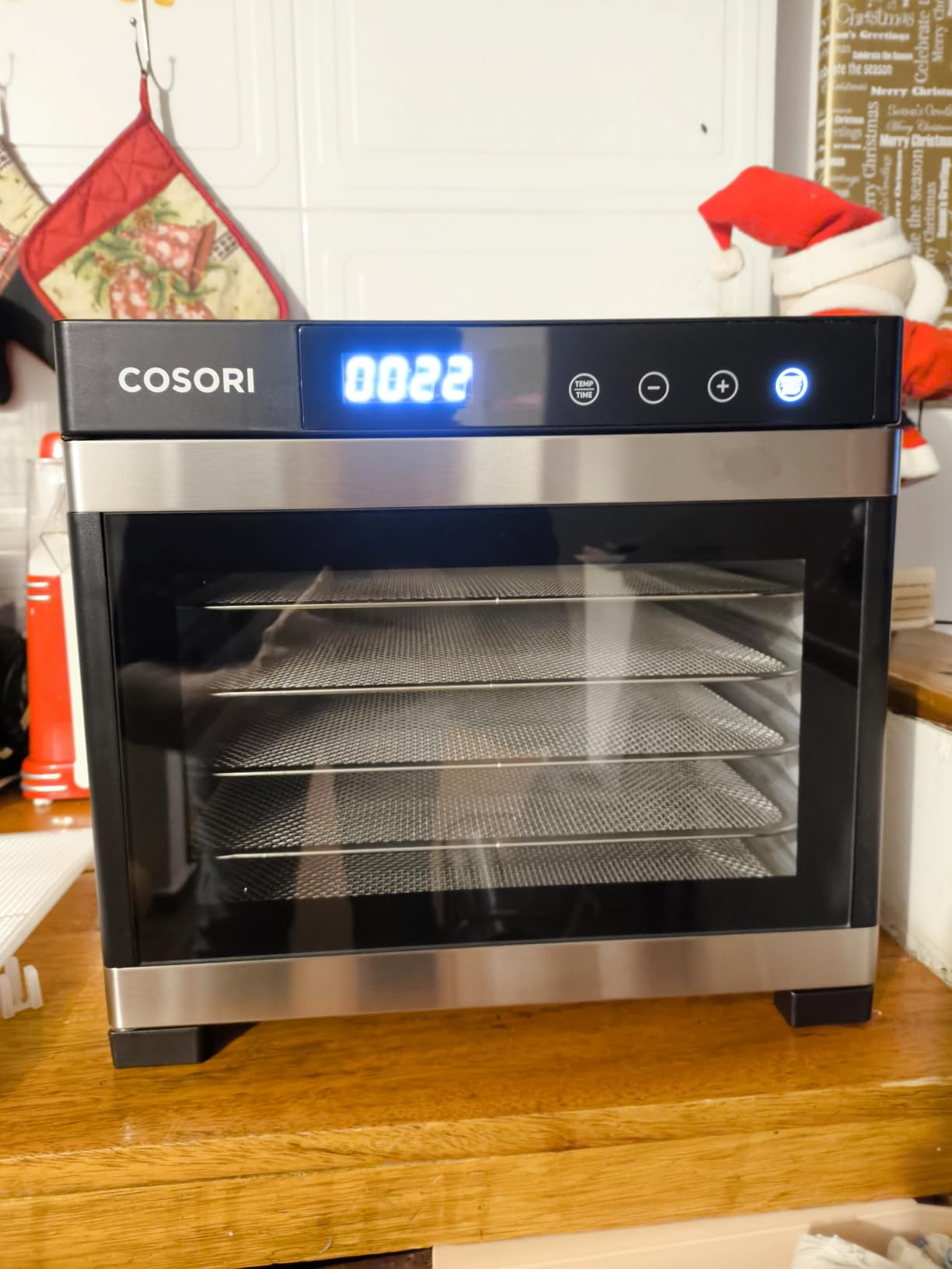 COSORI Food Dehydrator for Jerky, 176°F Temperature Control, 5 Stainless Steel Trays with 5.1 ft² Drying Space, 4 Presets, 48H Timer, for Dog Treats, Meat, Fruit, Veggies, Snacks, Bright-Silver customer photo 2