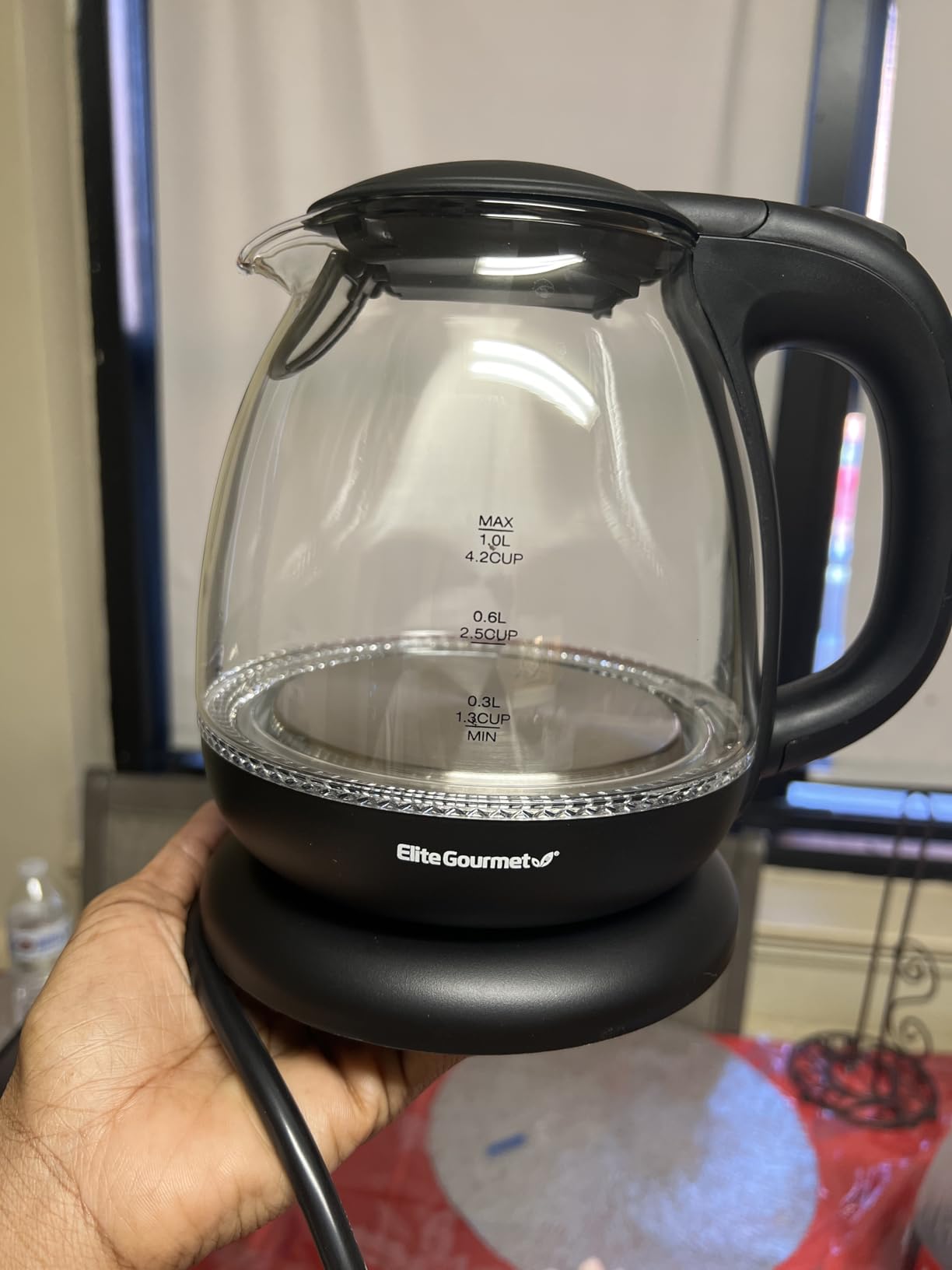Elite Gourmet EKT3001 1L Digital Water Kettle, 304 Stainless Steel Interior, Programmed Temperatures, Keep Warm Function, Cordless, 360 Base, Auto Off & Audible Indicator, Matte Black customer photo 2