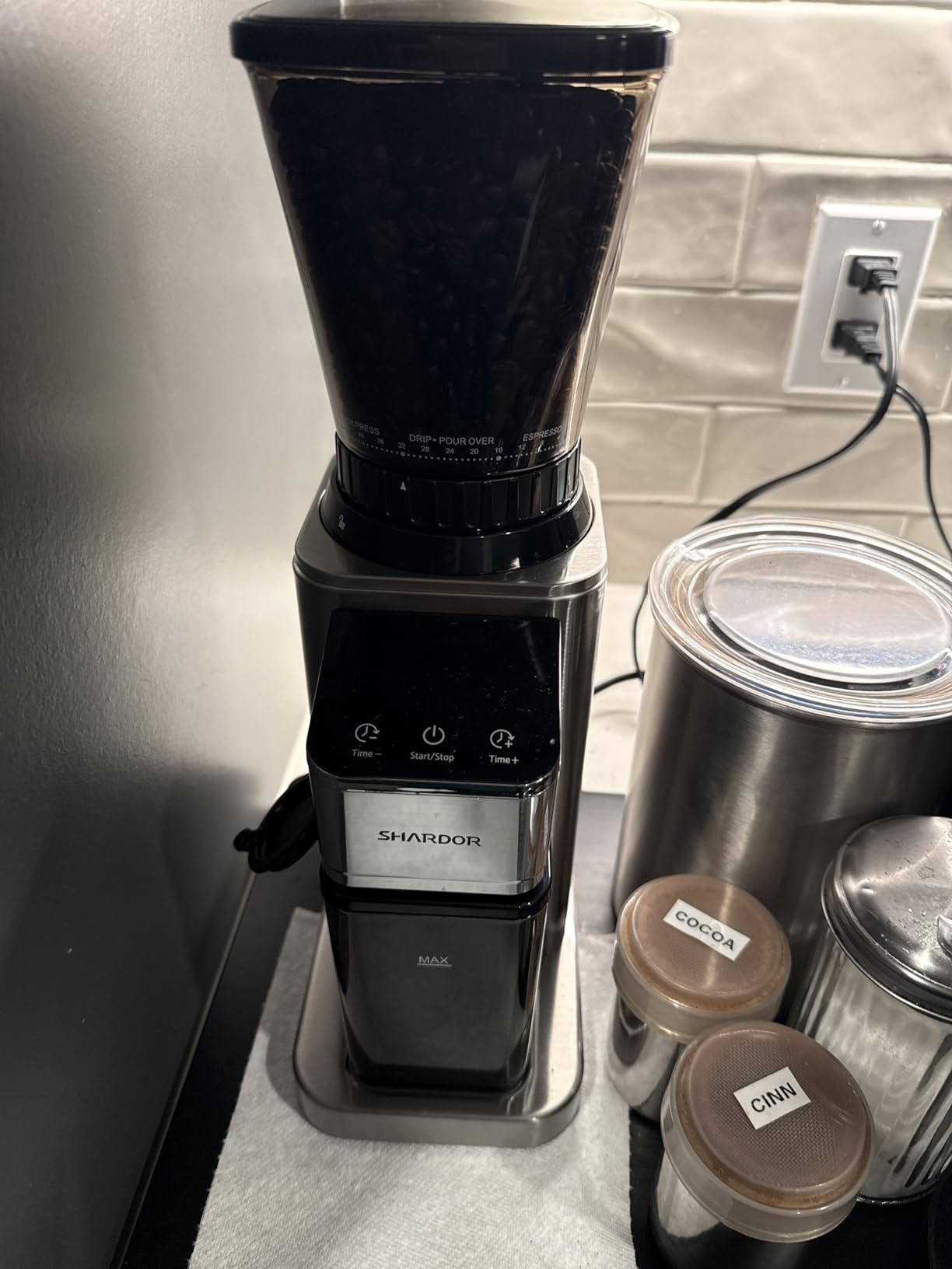 SHARDOR Professional Conical Burr Coffee Grinder, Coffee Bean Grinder with 48 Grind Settings for Espresso, Drip & French Press, Upgraded Anti-Static Technology, Precision Timer, Stainless Steel - Customer Photo 2