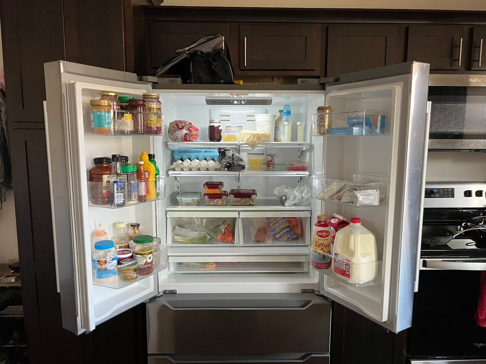 KoolMore 30-Inch and 18.5 cu. ft. Counter Depth French Door Refrigerator with Three Doors and Deep Freezer in Stainless-Steel (KM-RERFDSS-18C) - Customer Photo 3