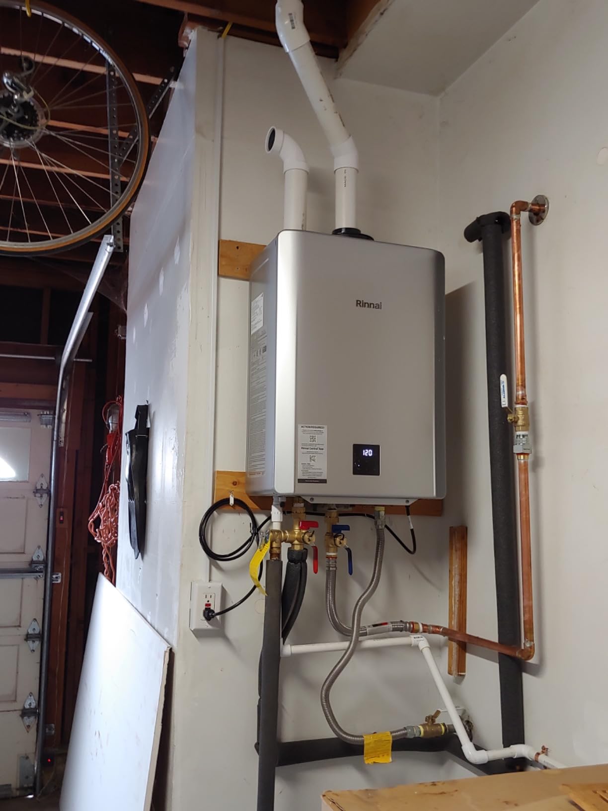NEW Rinnai RX160iN Condensing Smart Sense Natural Gas or Propane Tankless Water Heater, Indoor or Outdoor Water Heater, Up to 9 GPM, 160,000 BTU - Customer Photo 3